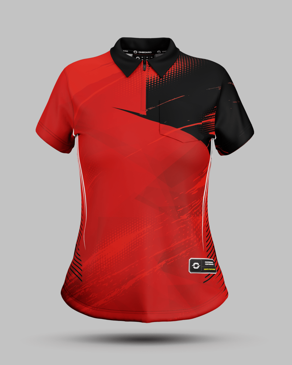 Womens Alaska 1/4 Zip Polo Collar Jersey - Onboard Sportswear