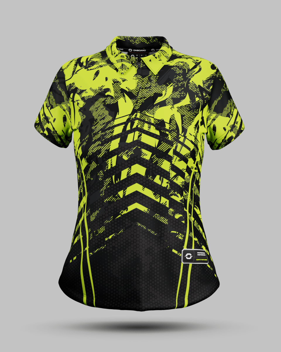 Womens Arizona 1/4 Zip Polo Collar Jersey - Onboard Sportswear