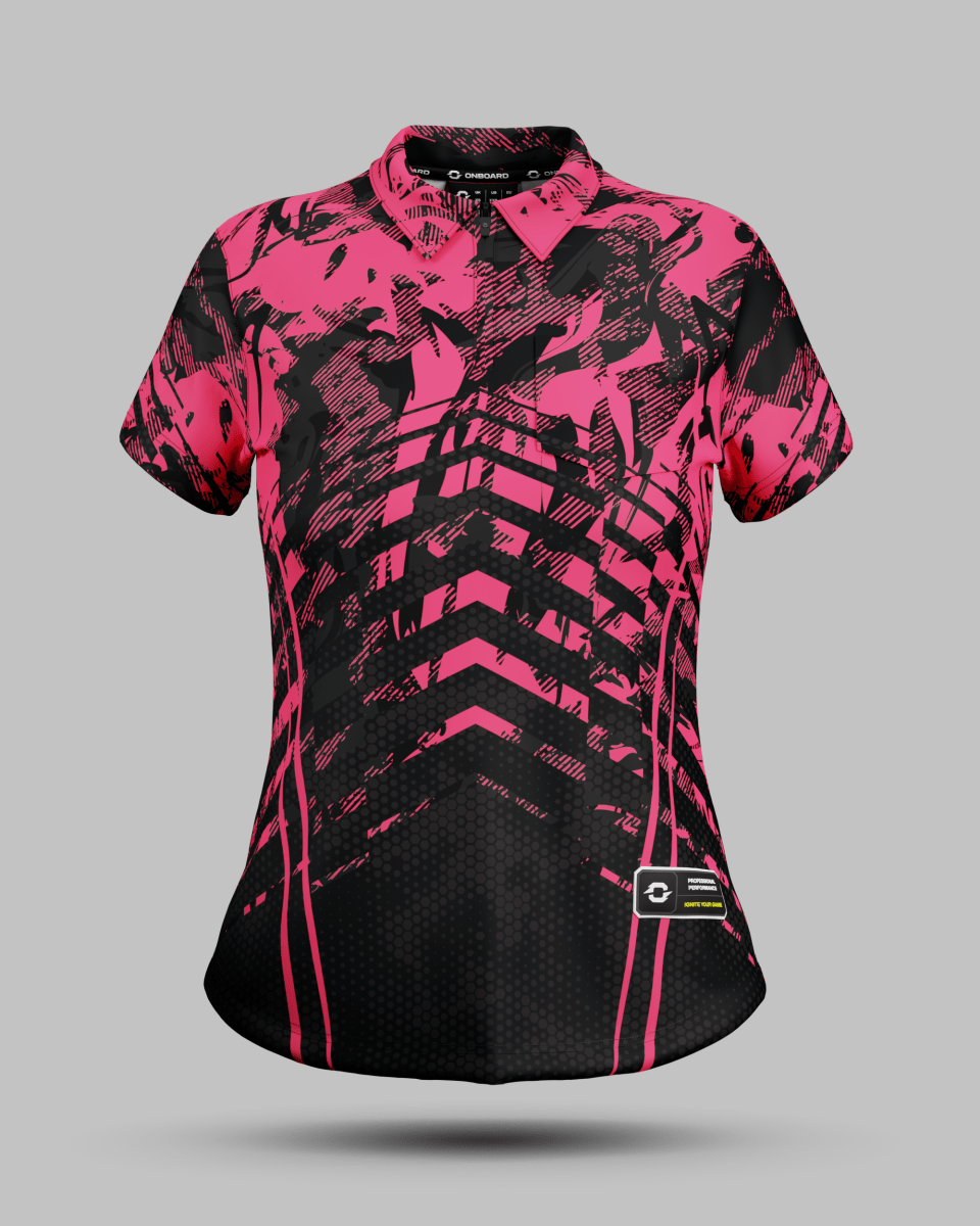 Womens Arizona 1/4 Zip Polo Collar Jersey - Onboard Sportswear