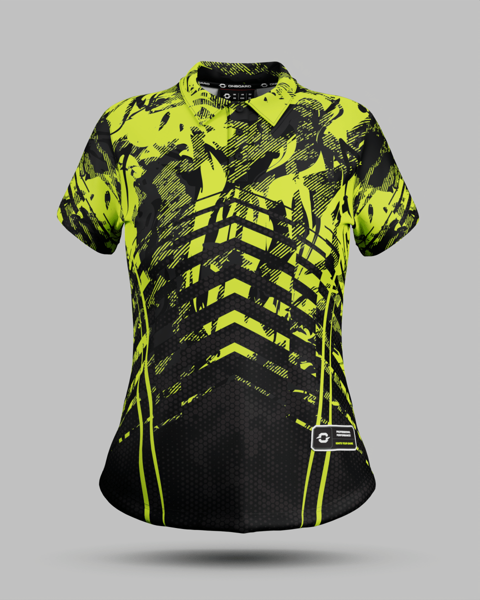 Womens Arizona 3 Button Polo Collar Jersey - Onboard Sportswear