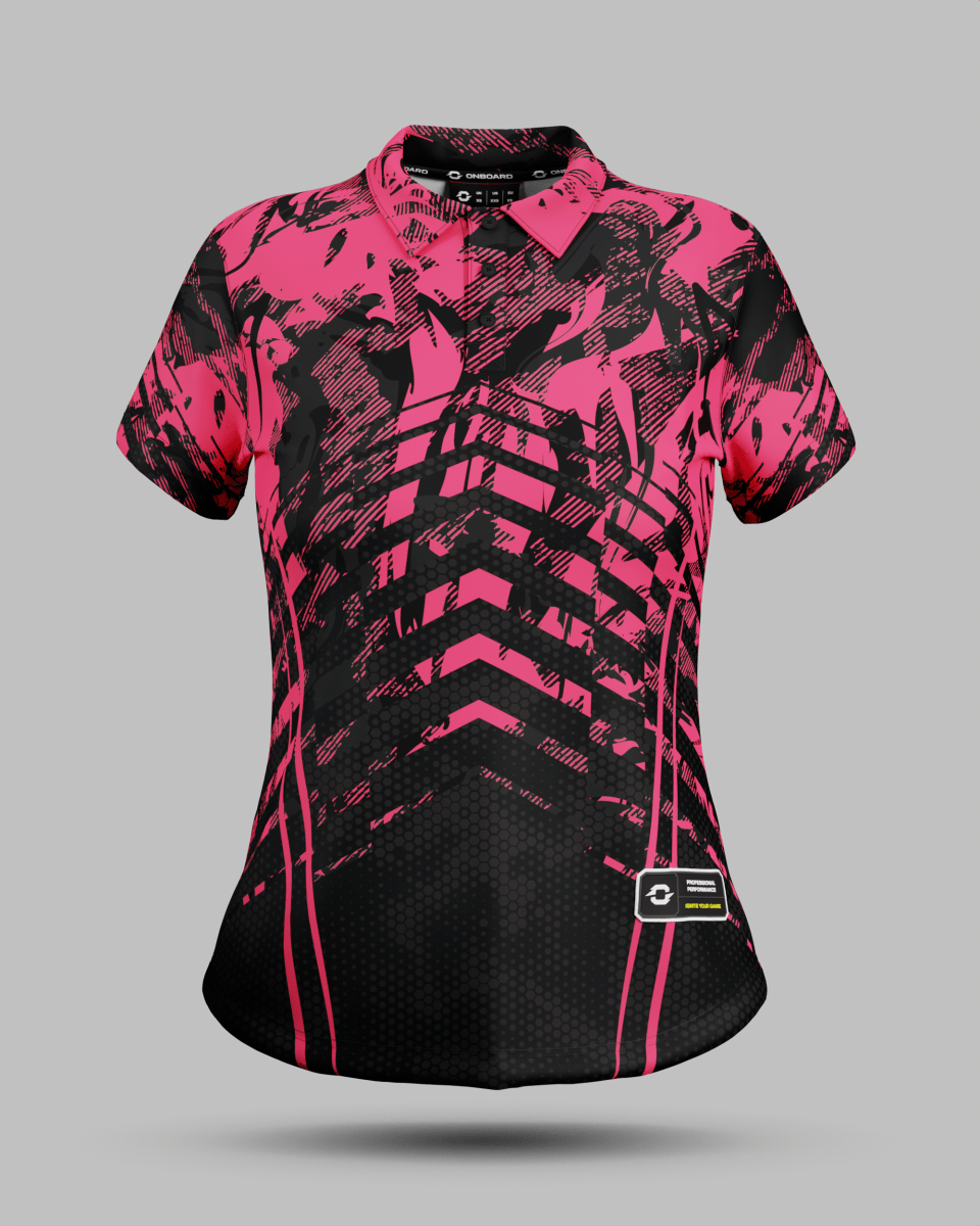 Womens Arizona 3 Button Polo Collar Jersey - Onboard Sportswear