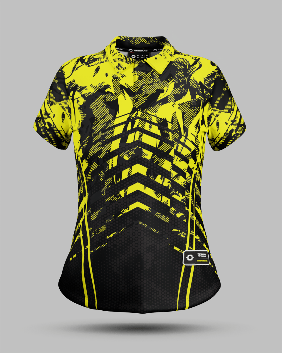 Womens Arizona 3 Button Polo Collar Jersey - Onboard Sportswear