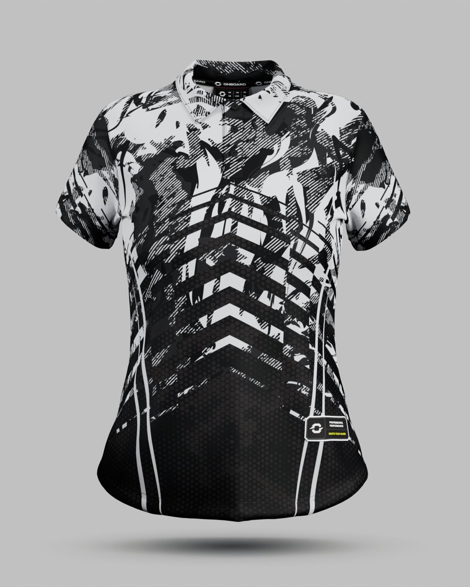 Womens Arizona 3 Button Polo Collar Jersey - Onboard Sportswear