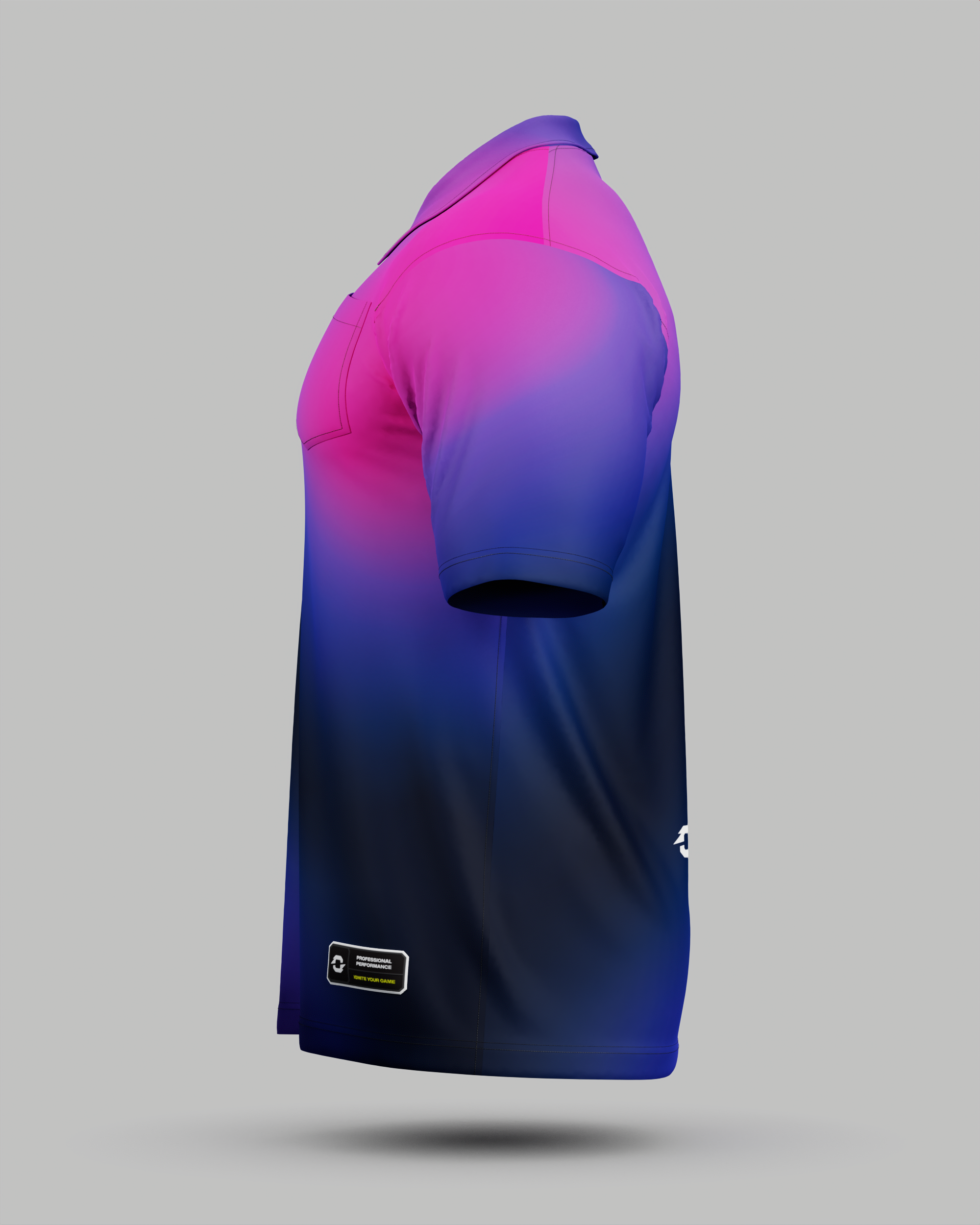 Youth Aura 3 Button Polo Collar Jersey With Pocket