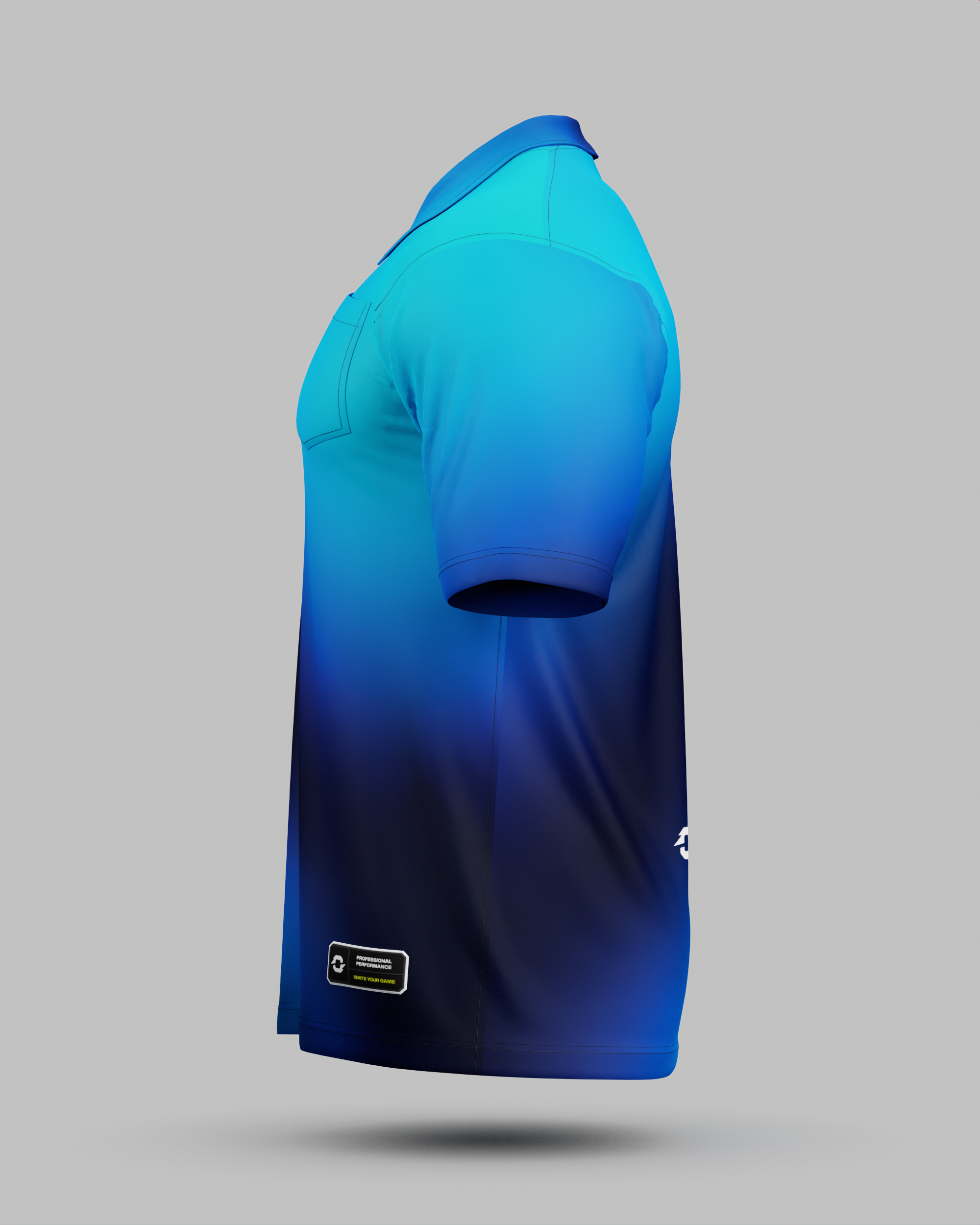 Youth Aura 3 Button Polo Collar Jersey With Pocket