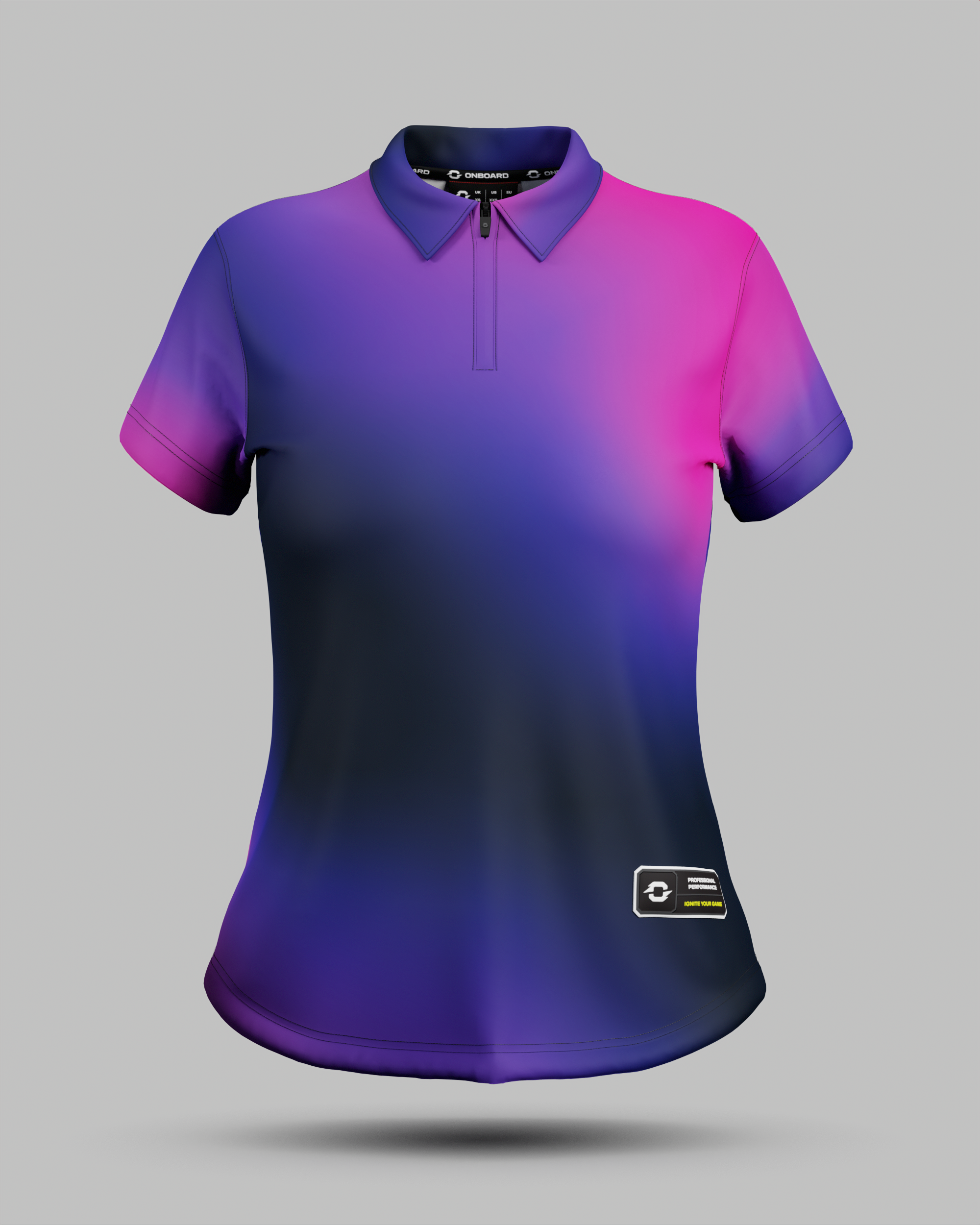 Womens Aura 1/4 Zip Polo Collar Jersey