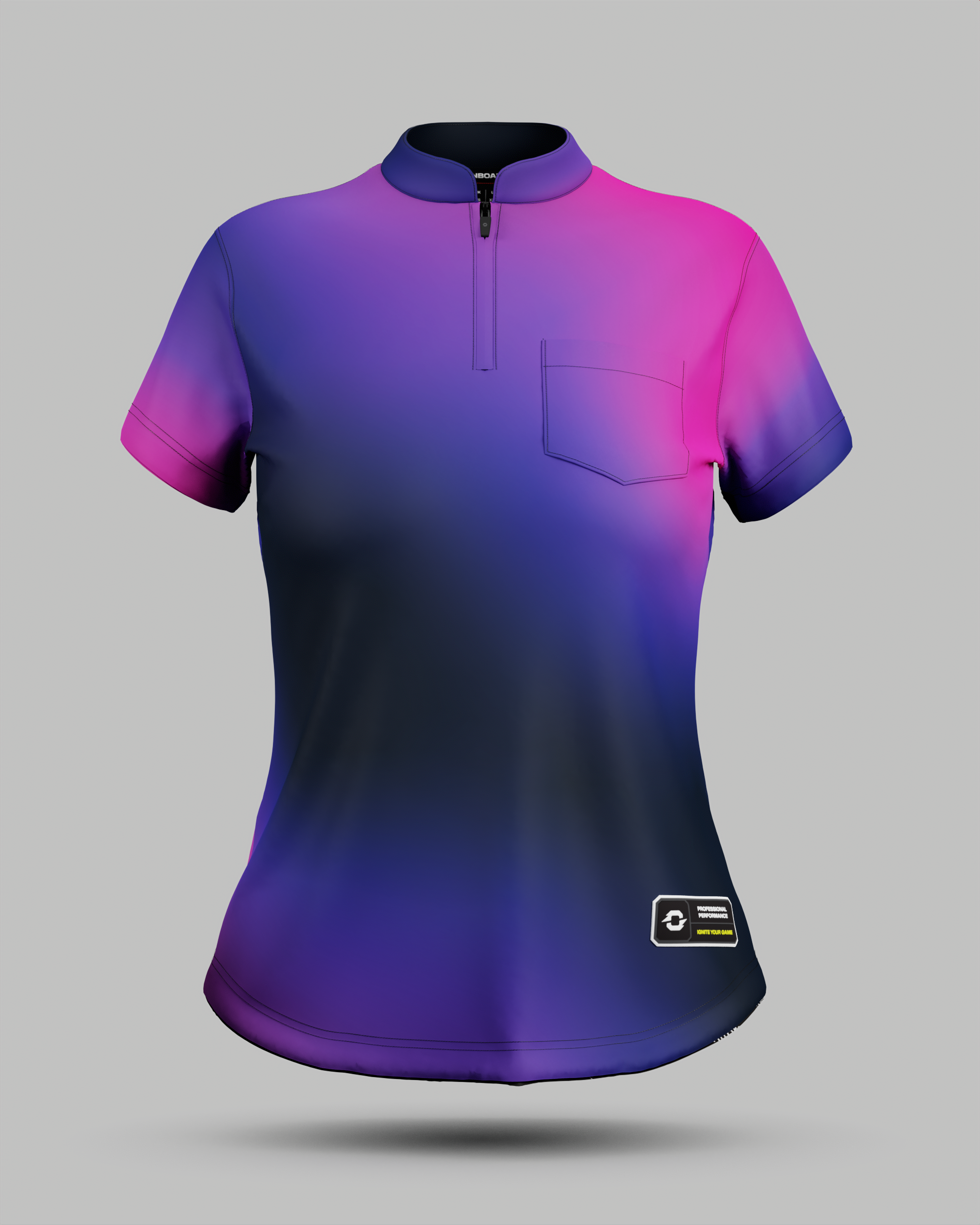 Womens Aura 1/4 Zip Pro Collar Jersey With Pocket