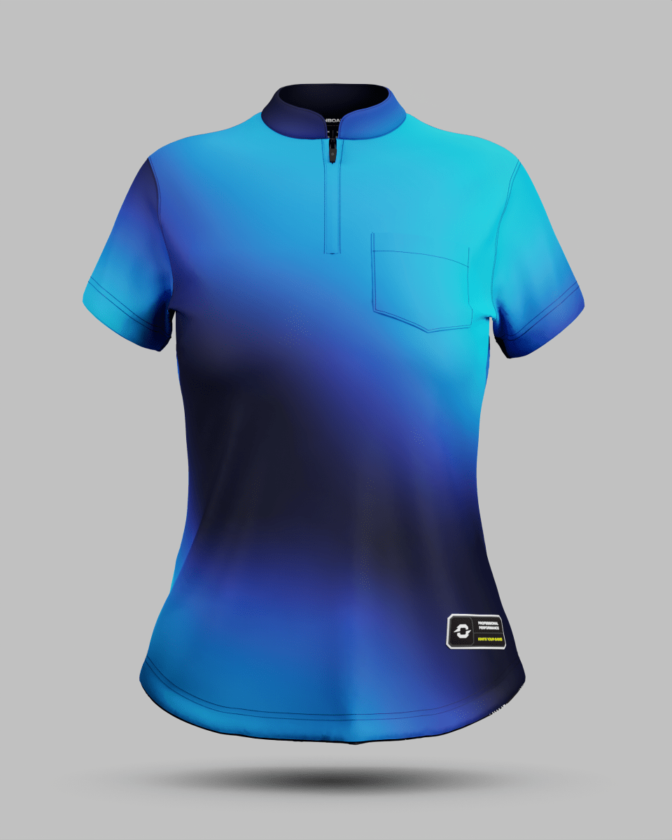 Womens Aura 1/4 Zip Pro Collar Jersey With Pocket - Onboard Sportswear