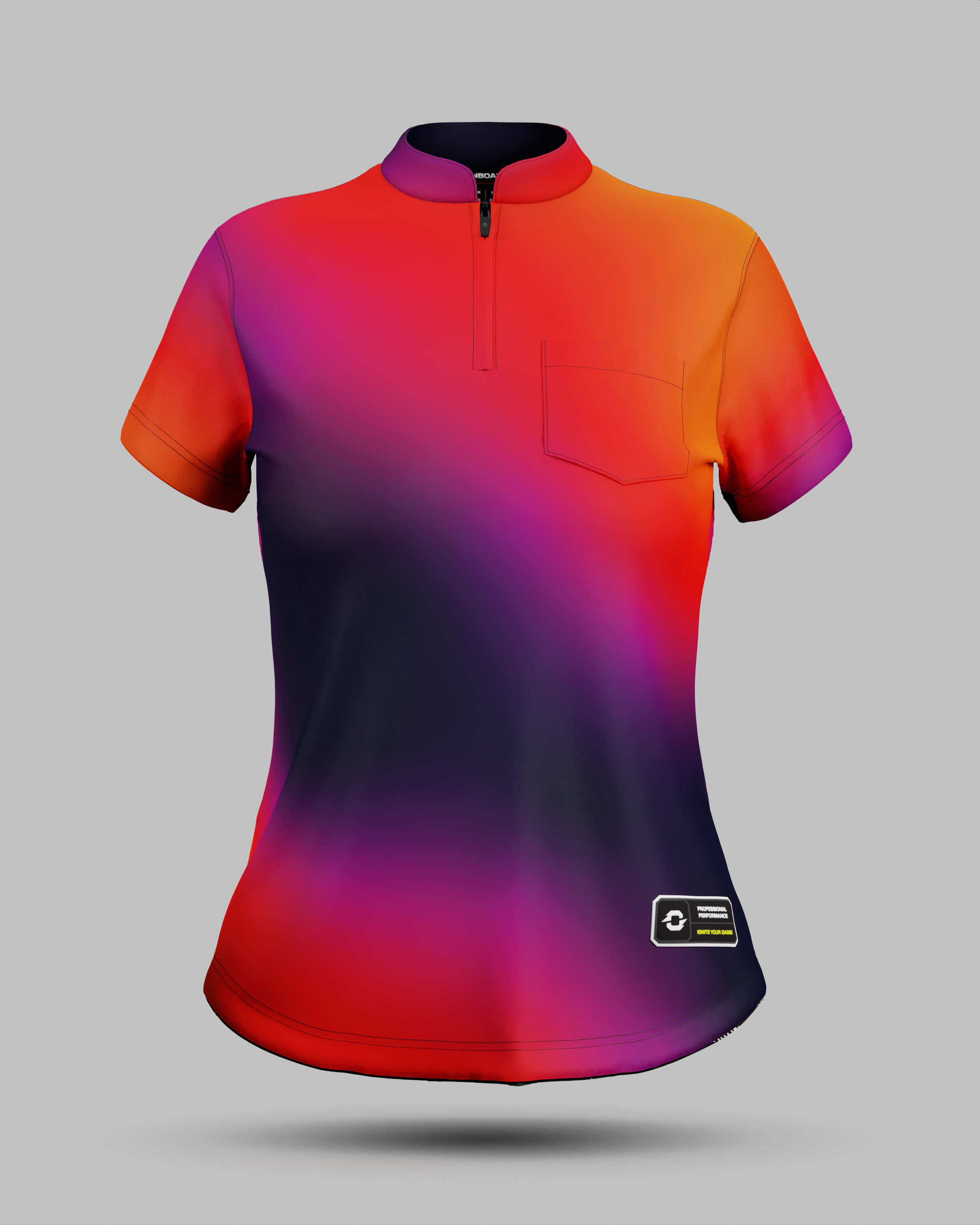 Womens Aura 1/4 Zip Pro Collar Jersey With Pocket