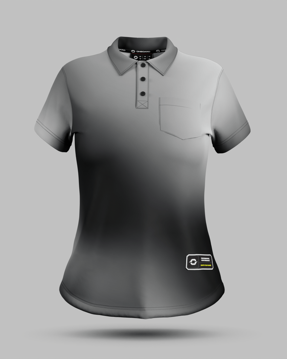 Womens Aura 3 Button Polo Collar Jersey - Onboard Sportswear