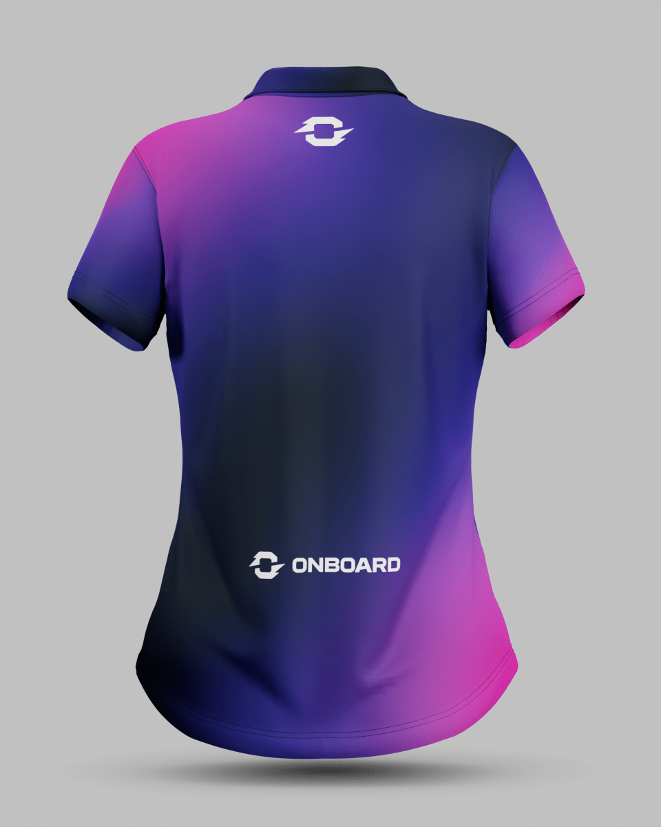 Womens Aura 3 Button Polo Collar Jersey - Onboard Sportswear