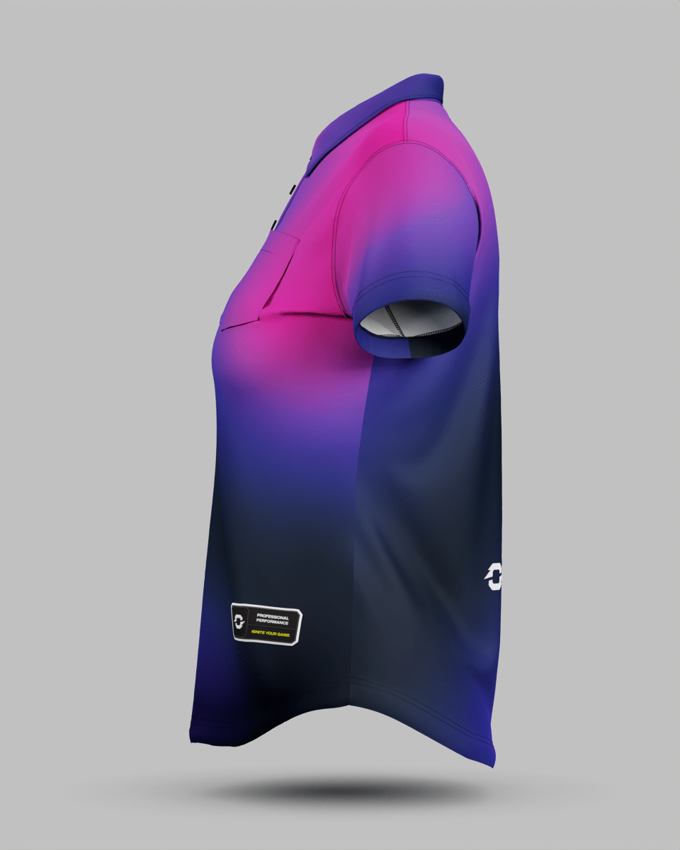 Womens Aura 3 Button Polo Collar Jersey - Onboard Sportswear