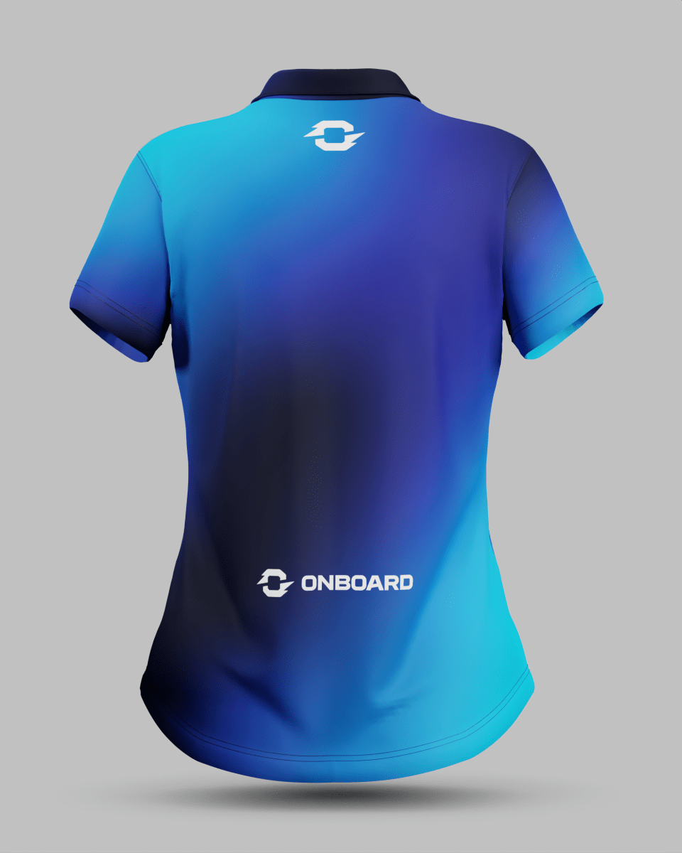 Womens Aura 3 Button Polo Collar Jersey - Onboard Sportswear