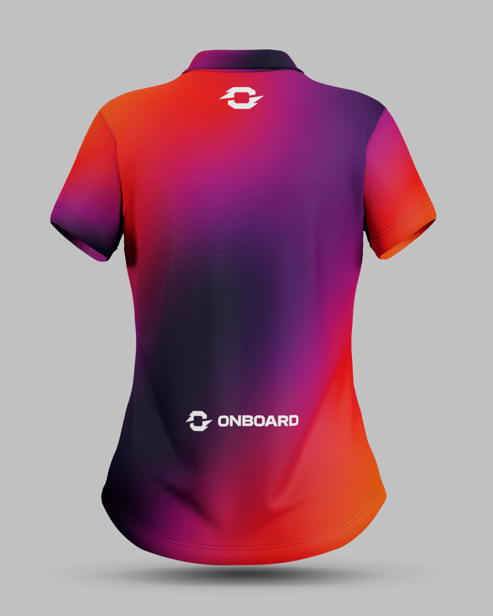 Womens Aura 3 Button Polo Collar Jersey - Onboard Sportswear