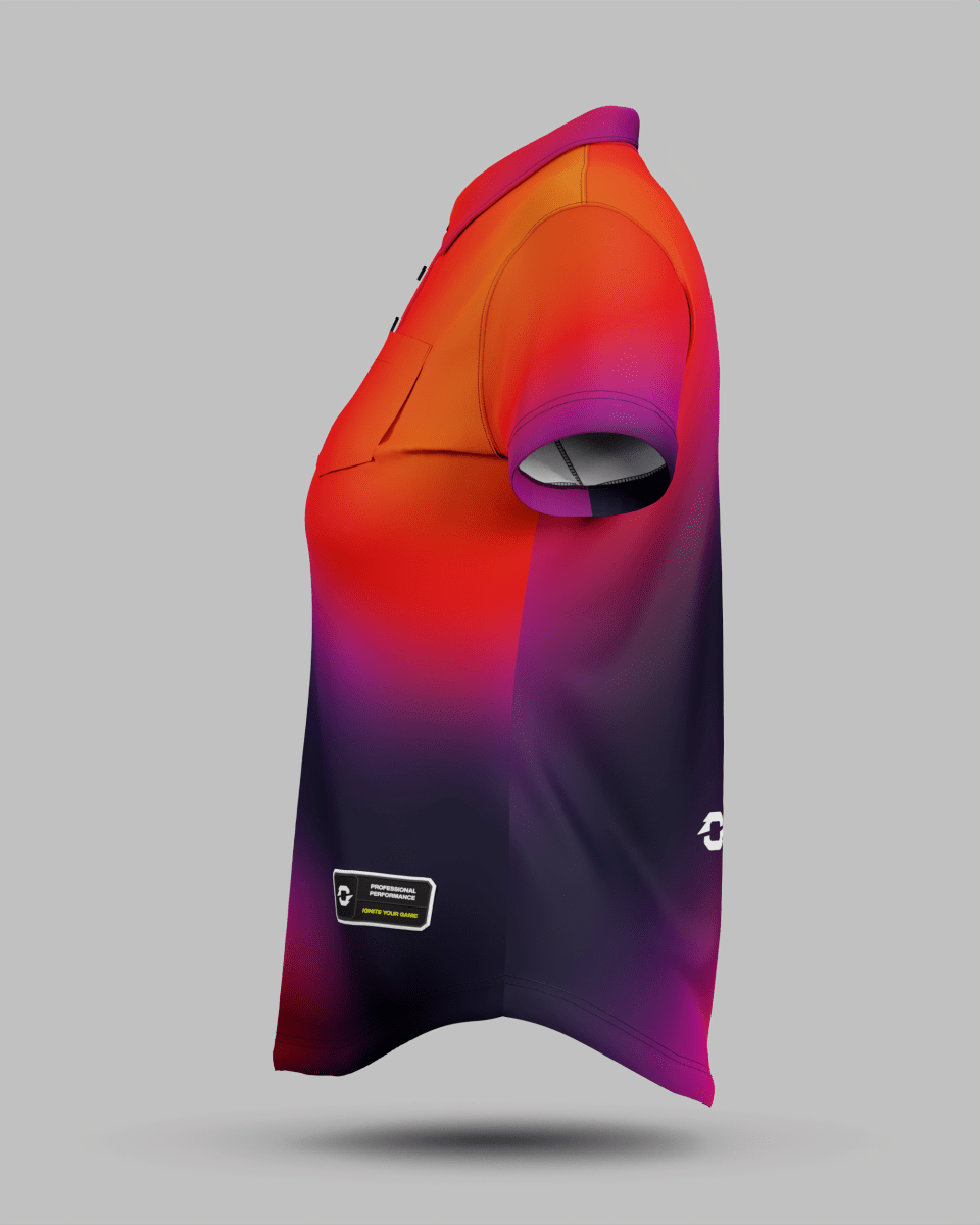 Womens Aura 3 Button Polo Collar Jersey - Onboard Sportswear