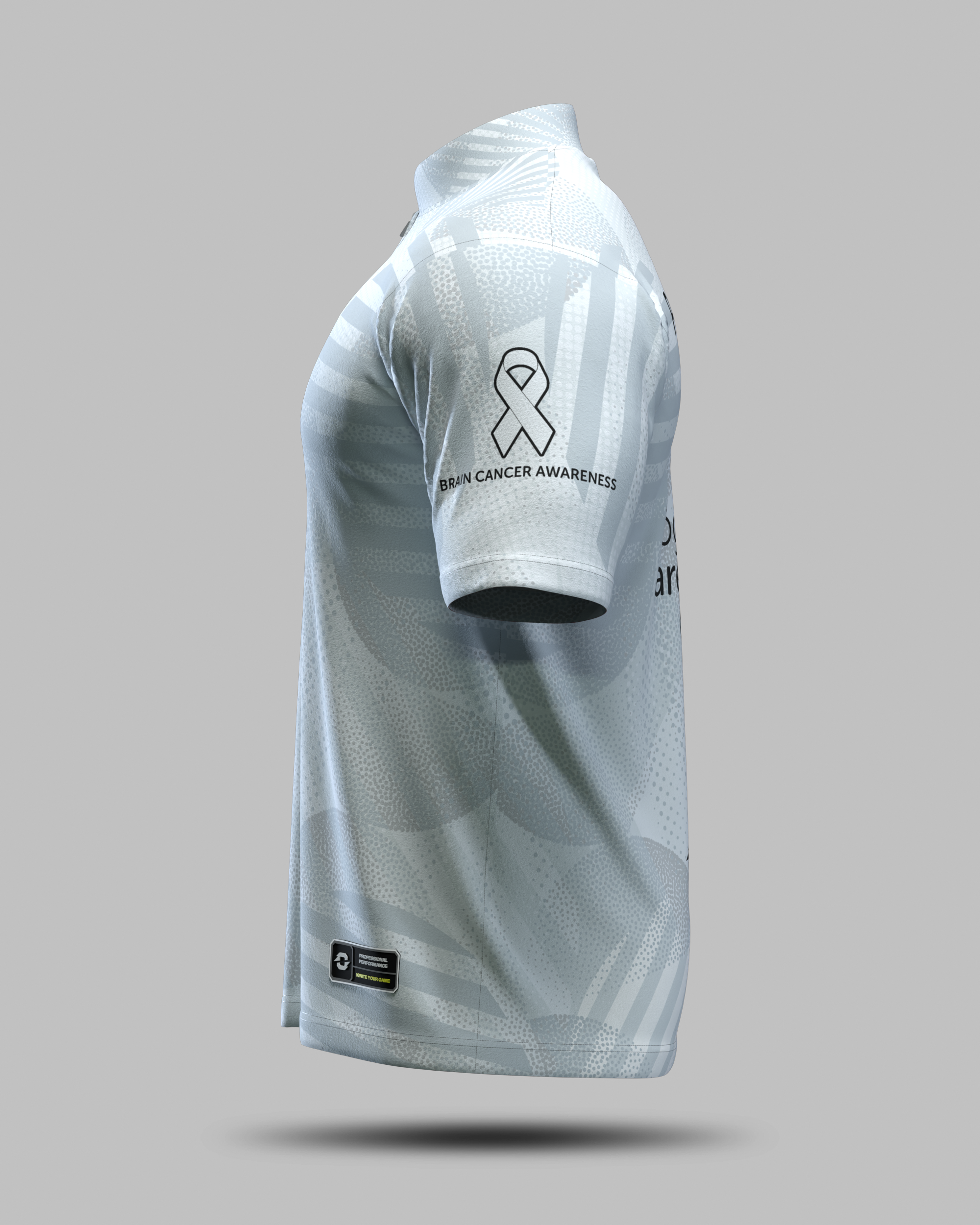 Brain Cancer Awareness Shirt In Grey