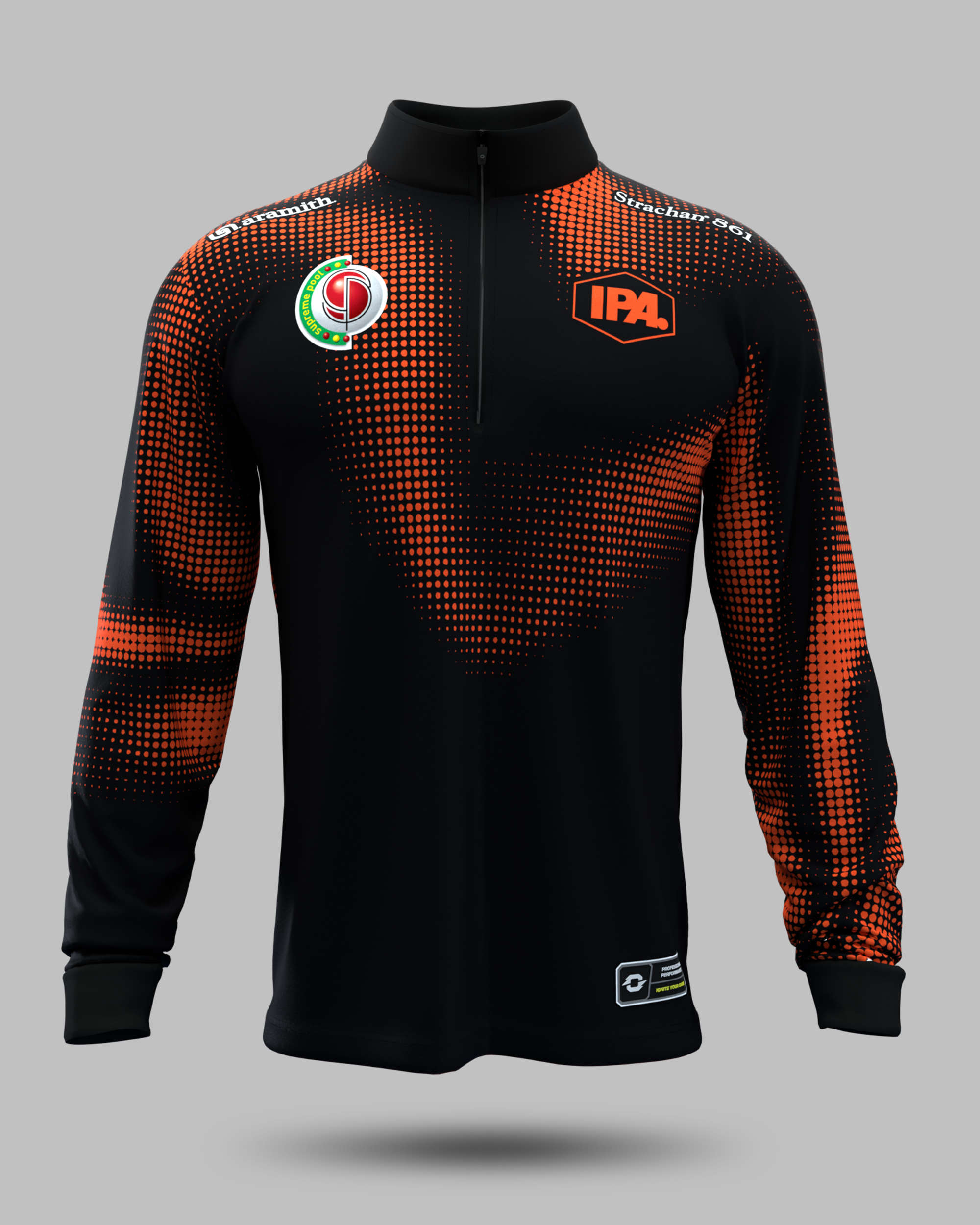 Official 2026 IPA Tour 1/2 Zip Mid Layer (Black/Orange)
