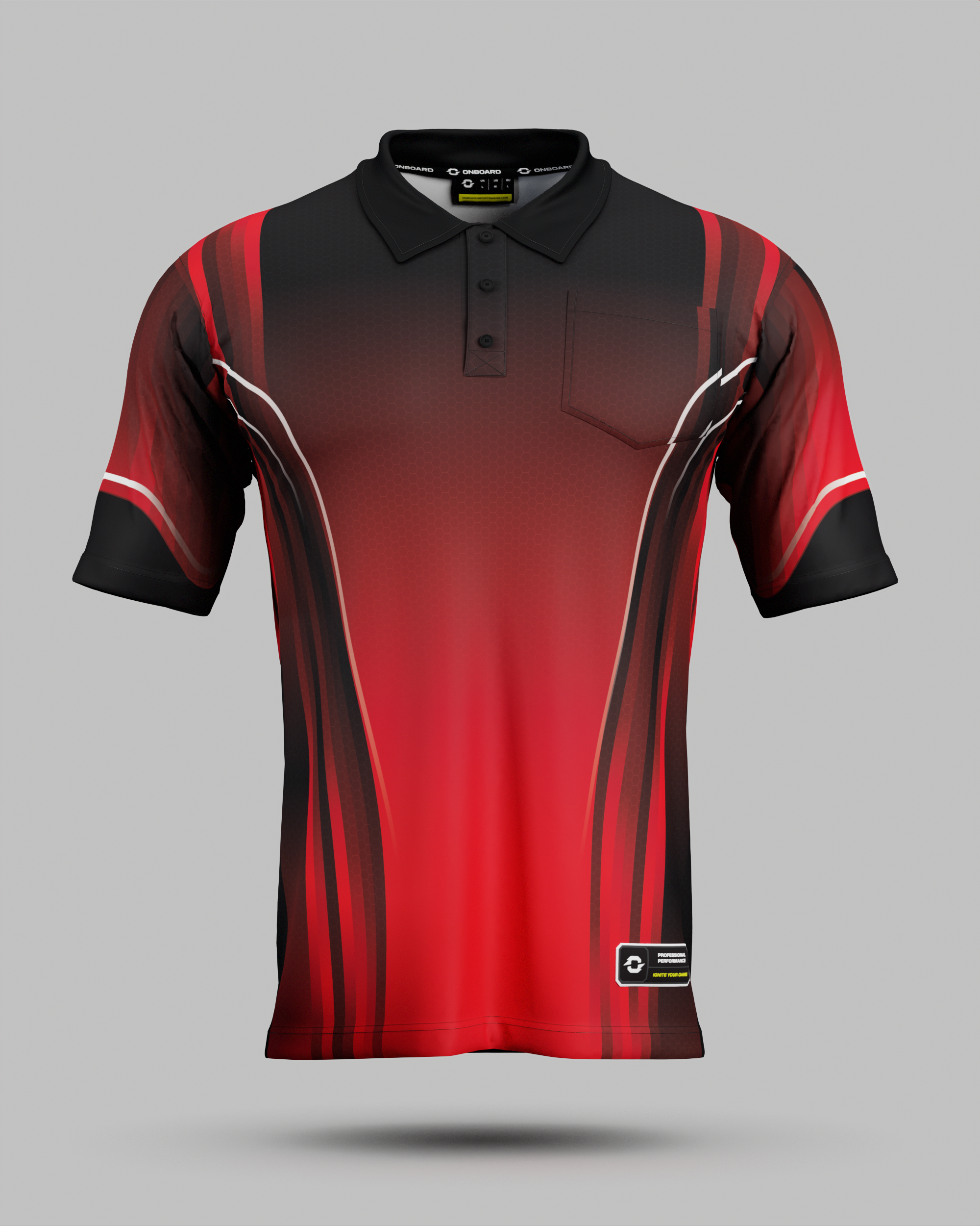 Youth Blaze 3 Button Polo Collar Jersey With Pocket