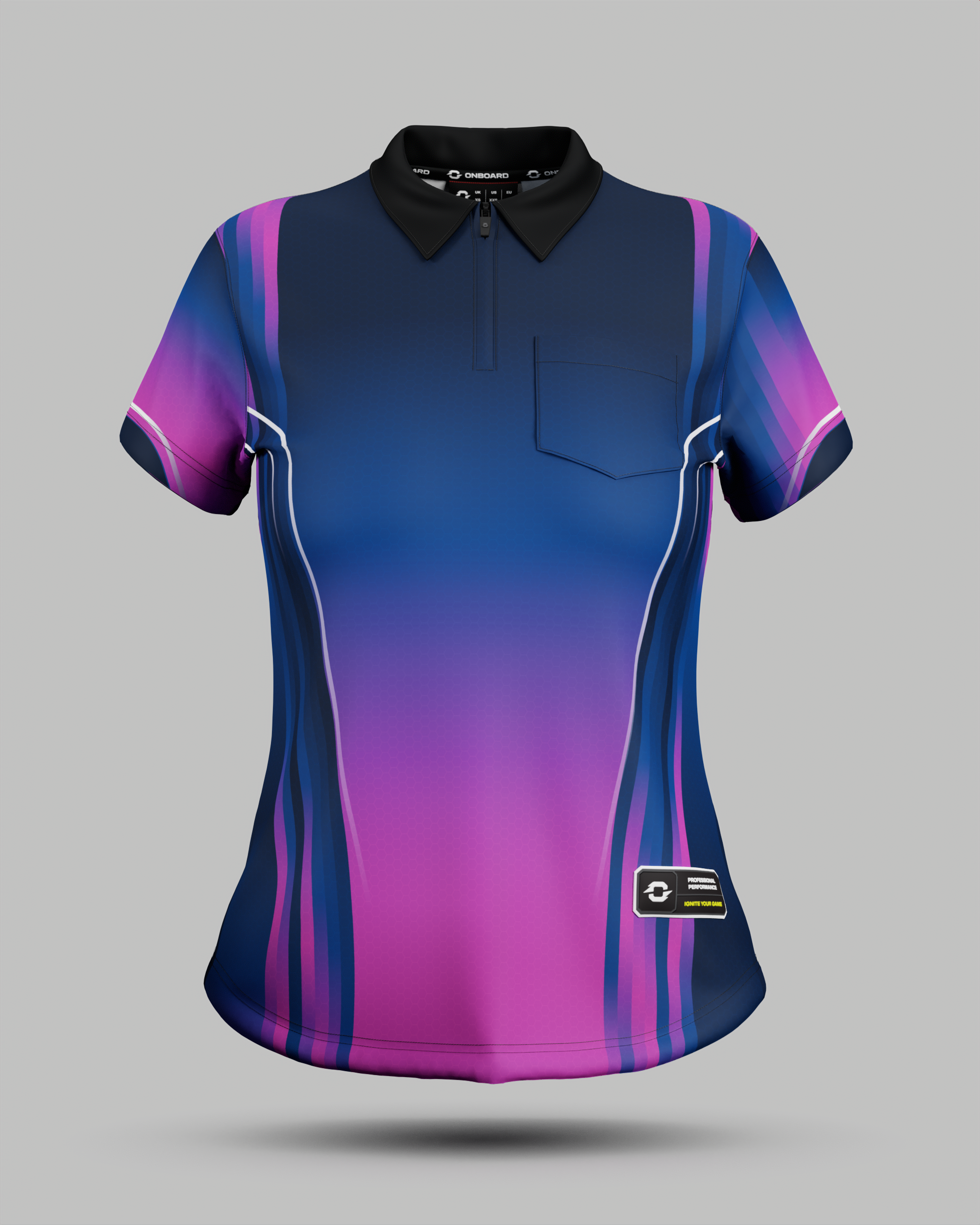 Womens Blaze 1/4 Zip Polo Collar Jersey With Pocket