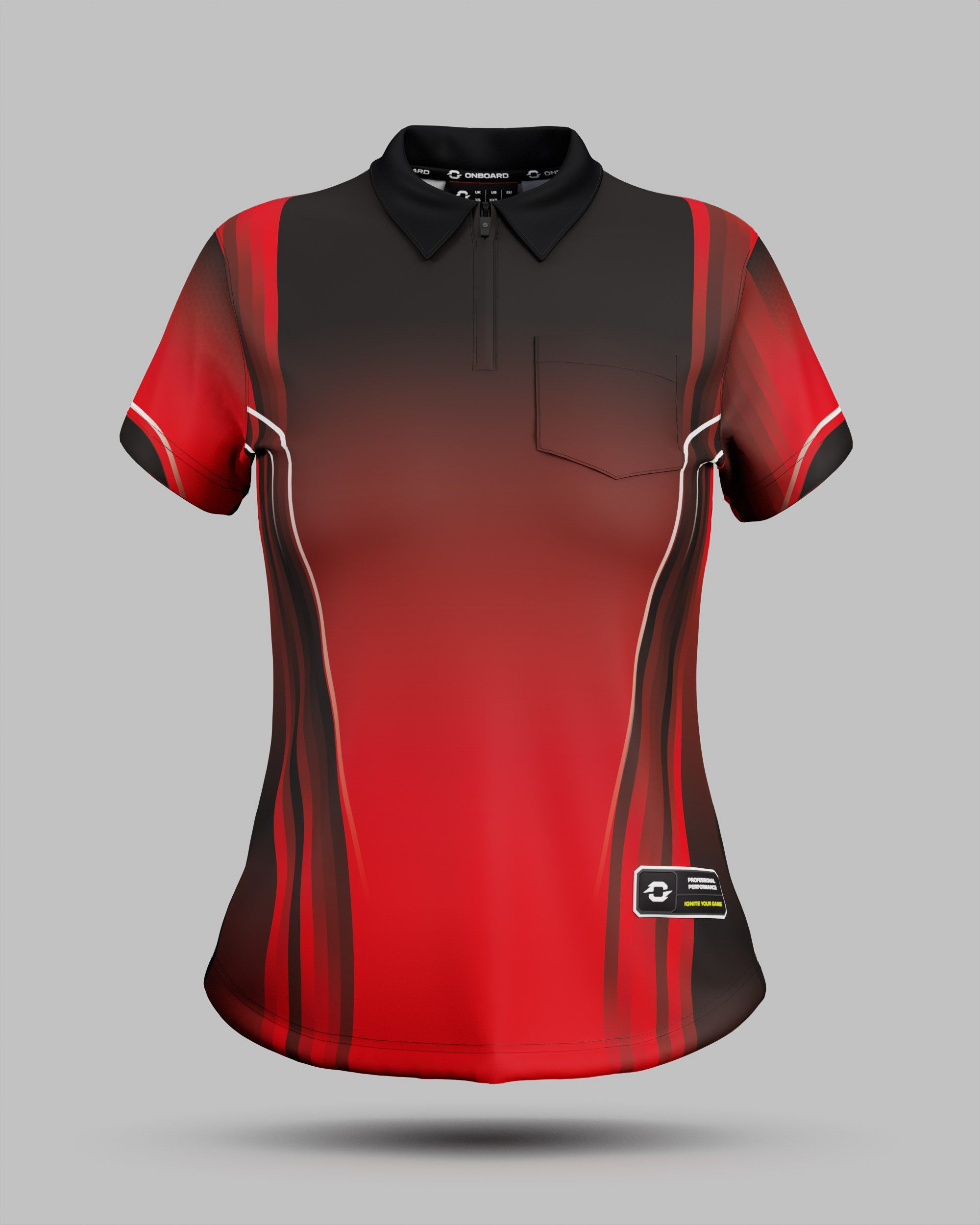 Womens Blaze 1/4 Zip Polo Collar Jersey With Pocket