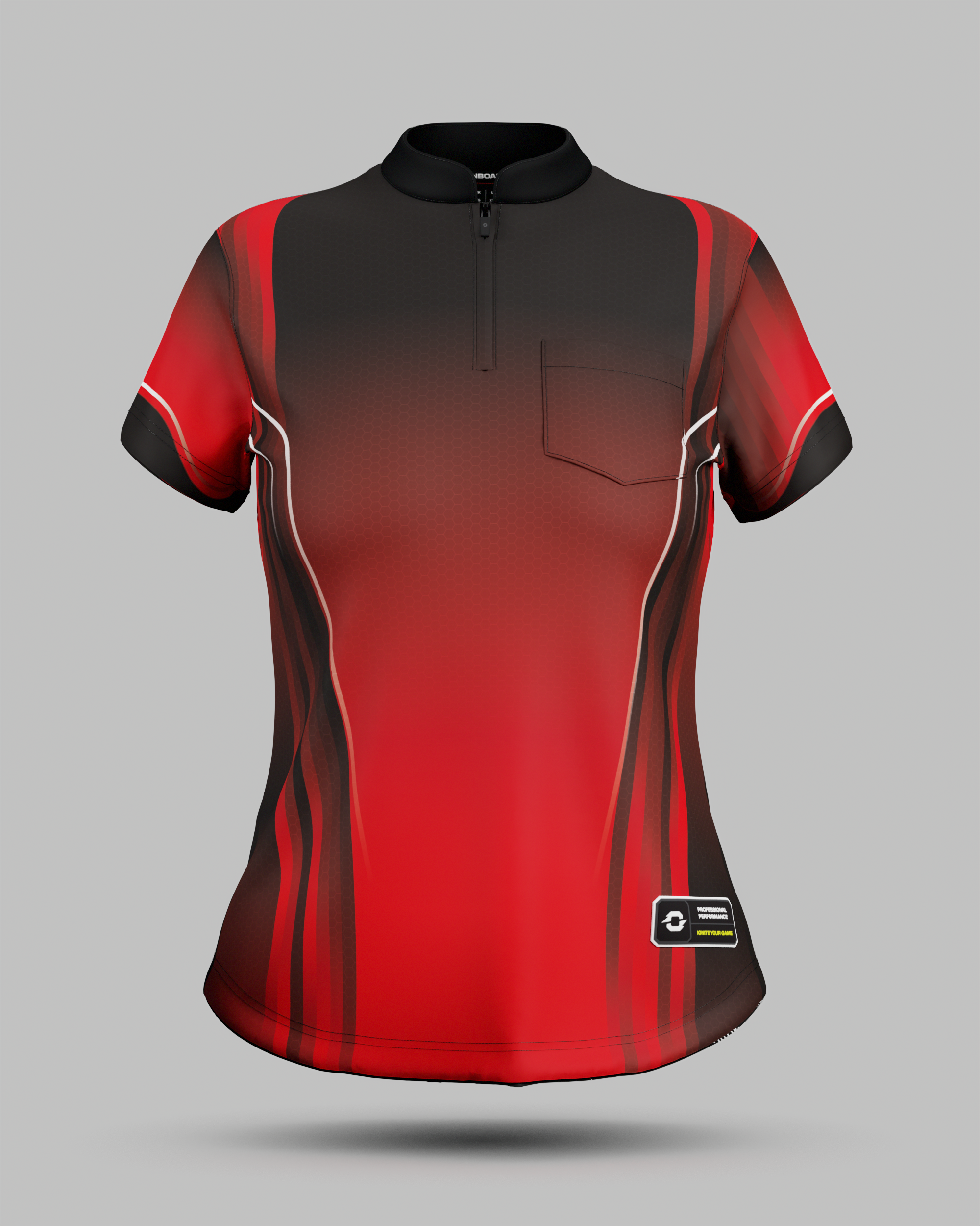 Womens Blaze 1/4 Zip Pro Collar Jersey With Pocket