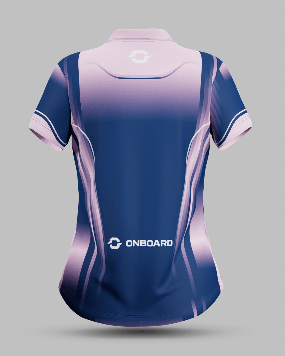 Womens Blaze 3 Button Polo Collar Jersey - Onboard Sportswear