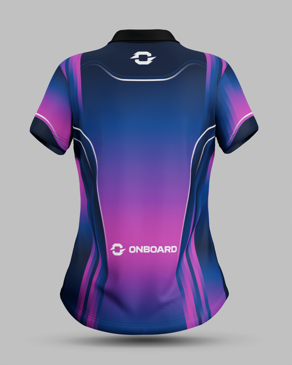 Womens Blaze 3 Button Polo Collar Jersey - Onboard Sportswear