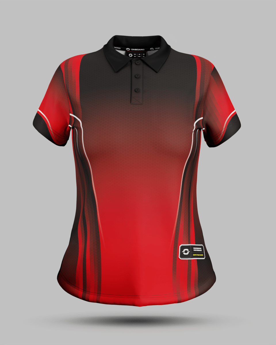 Womens Blaze 3 Button Polo Collar Jersey - Onboard Sportswear