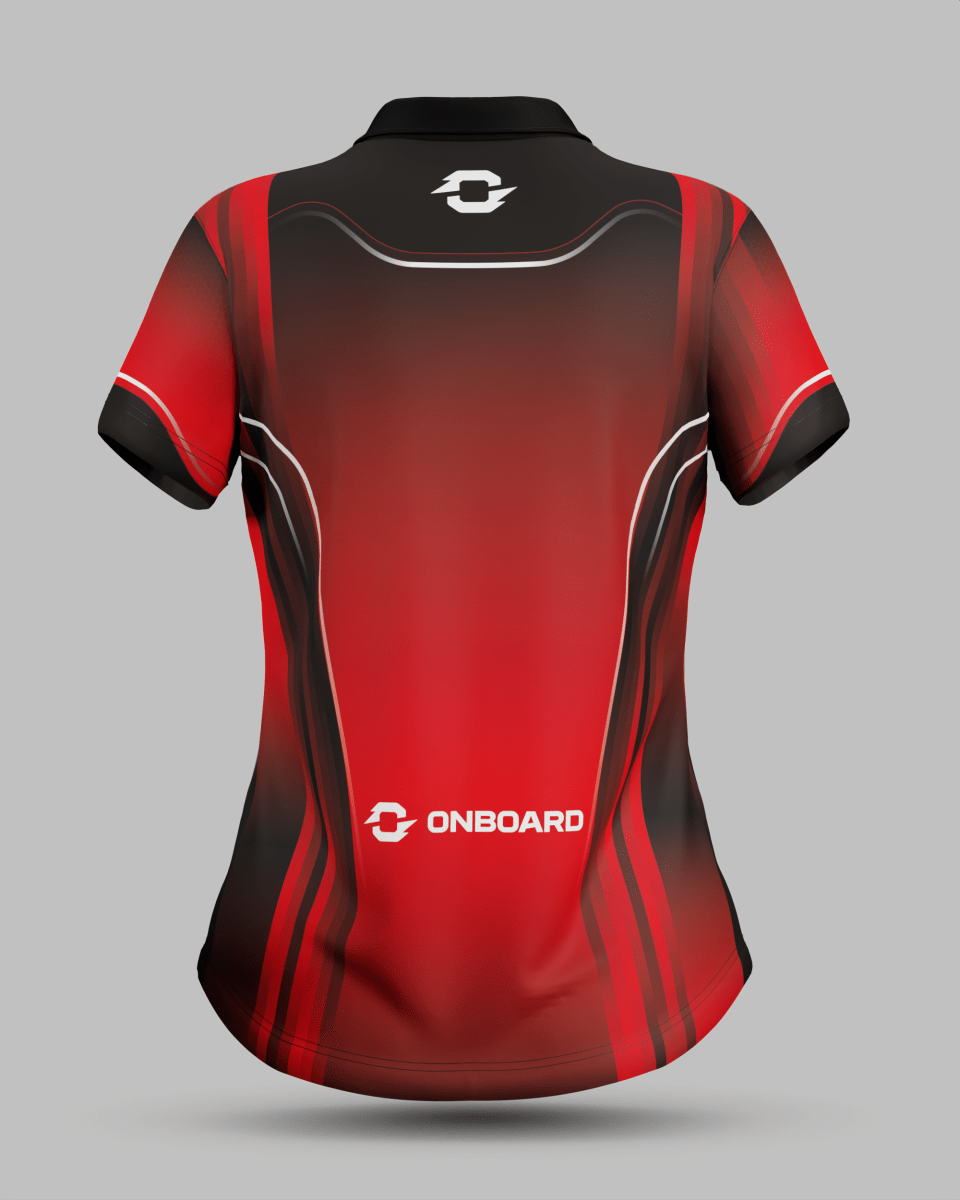 Womens Blaze 3 Button Polo Collar Jersey - Onboard Sportswear