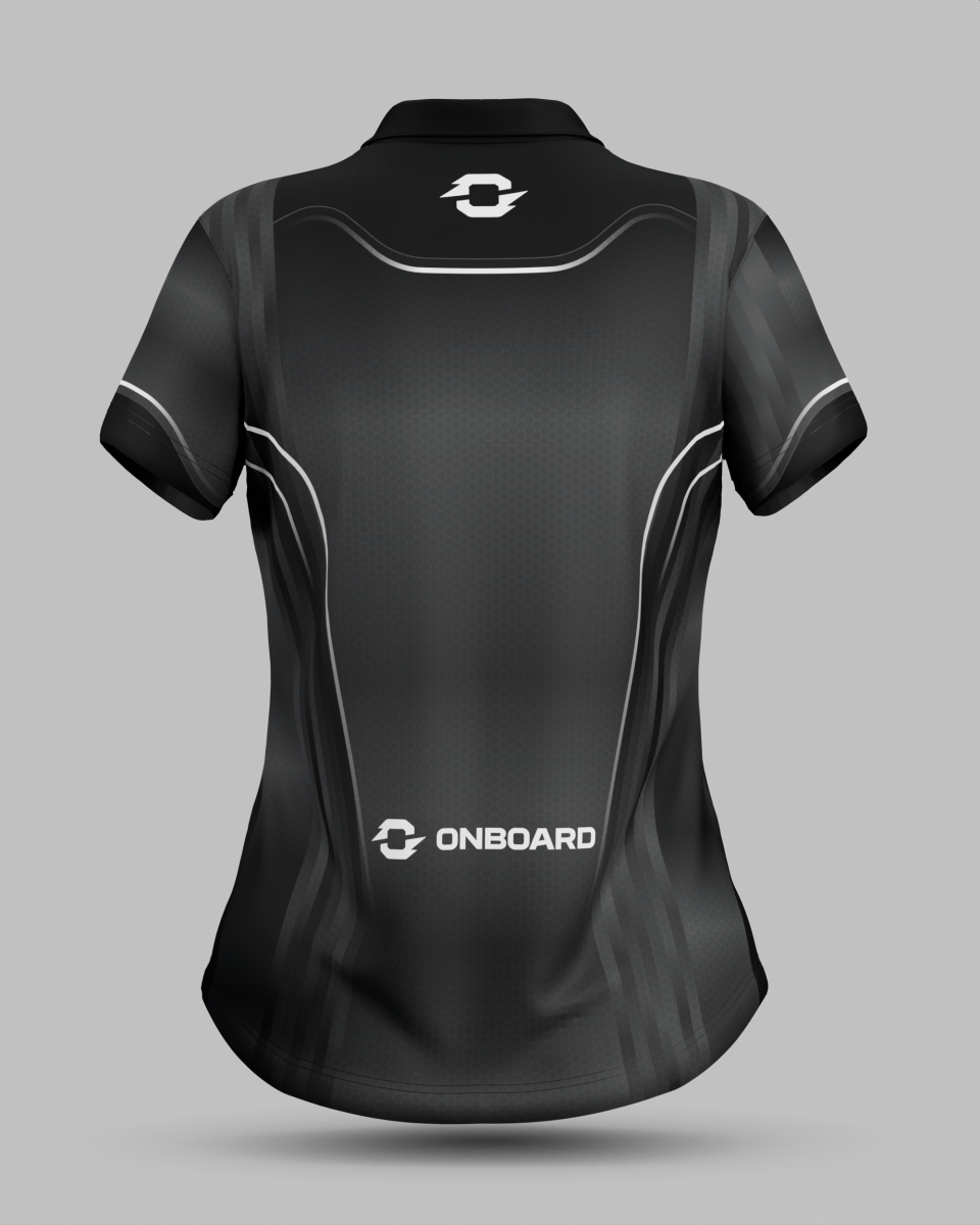 Womens Blaze 3 Button Polo Collar Jersey - Onboard Sportswear