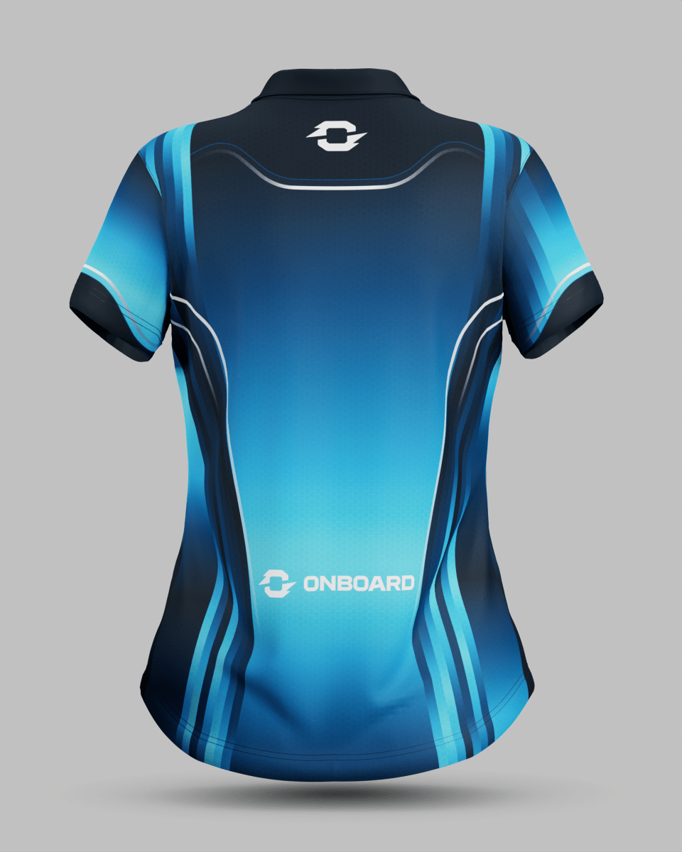 Womens Blaze 3 Button Polo Collar Jersey - Onboard Sportswear