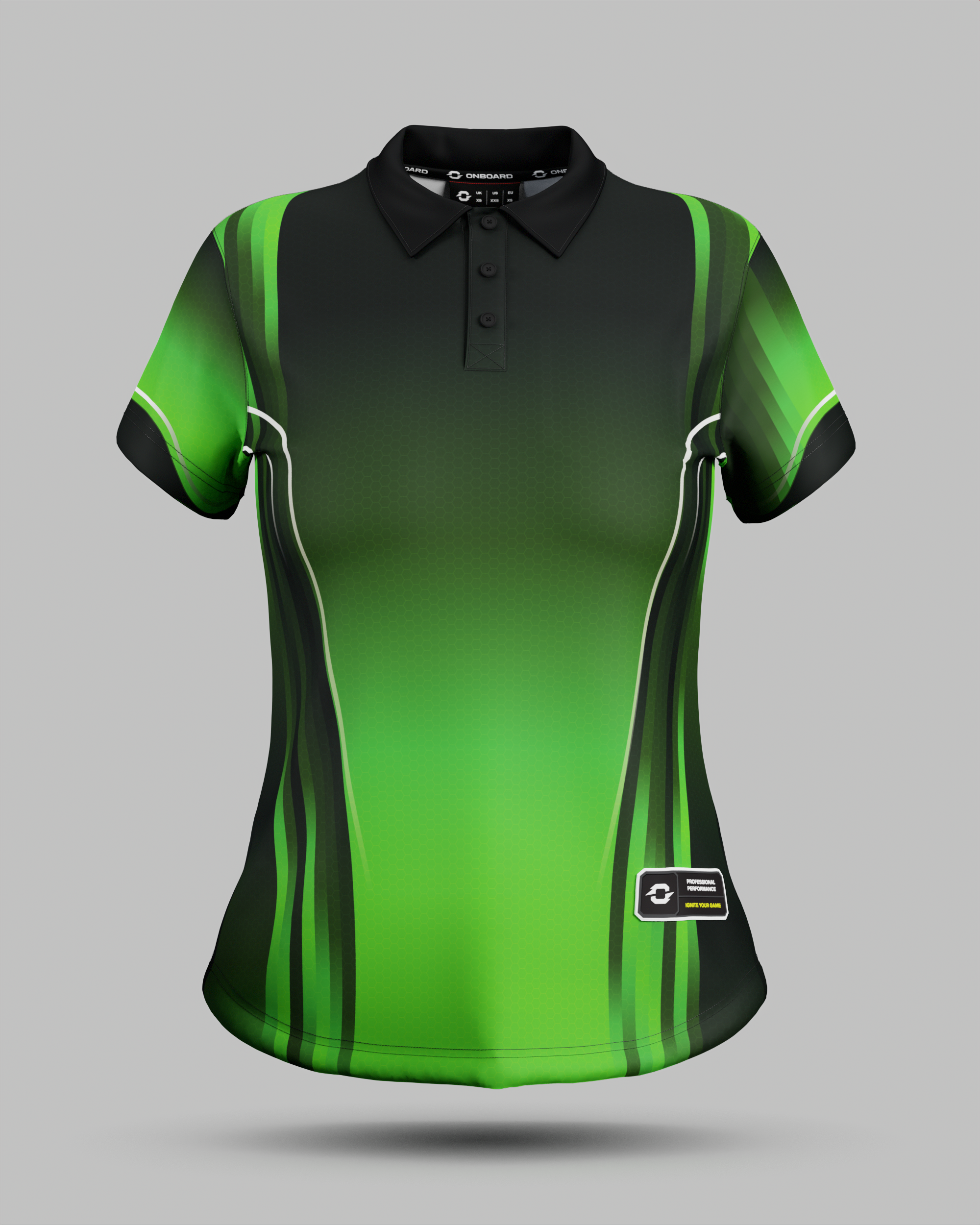 Womens Blaze 3 Button Polo Collar Jersey