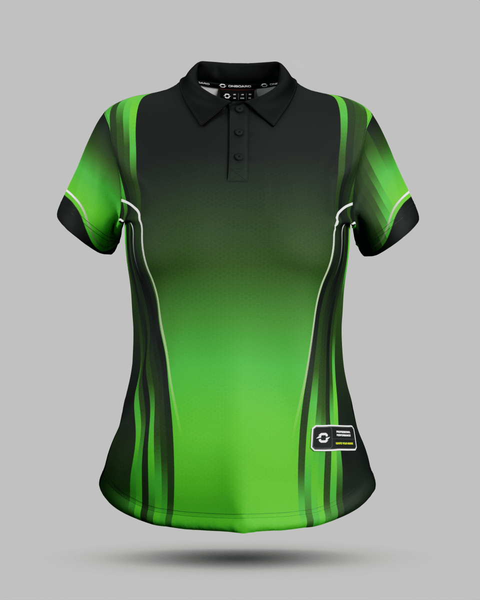 Womens Blaze 3 Button Polo Collar Jersey - Onboard Sportswear