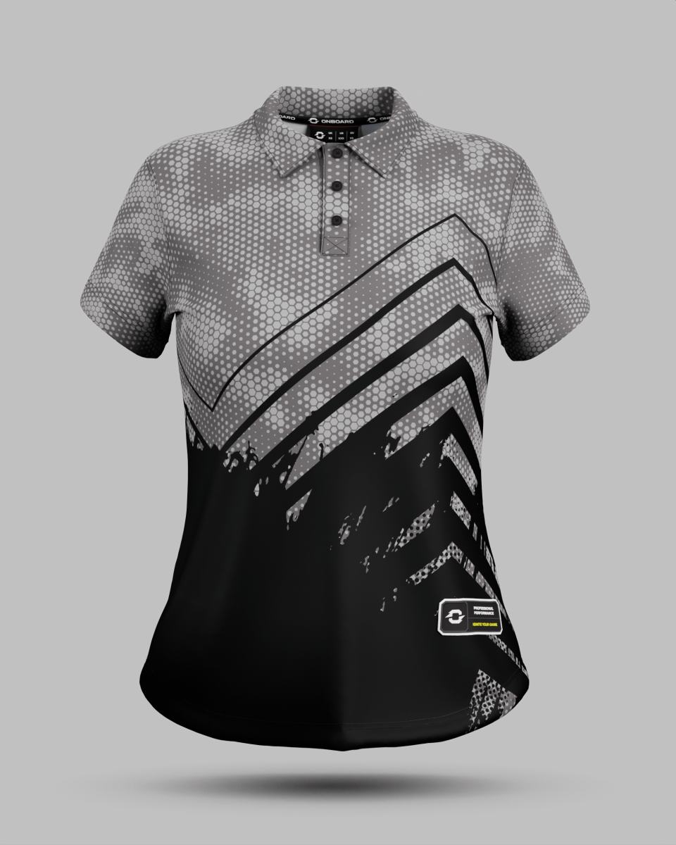 Womens Boston 3 Button Polo Collar Jersey - Onboard Sportswear