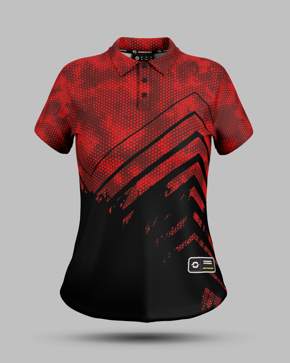 Womens Boston 3 Button Polo Collar Jersey - Onboard Sportswear