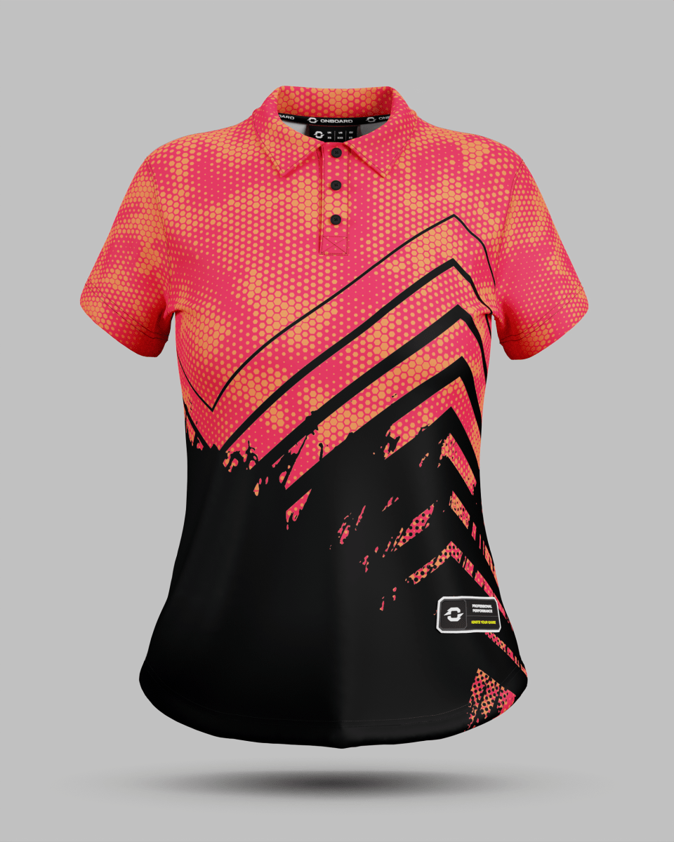 Womens Boston 3 Button Polo Collar Jersey - Onboard Sportswear