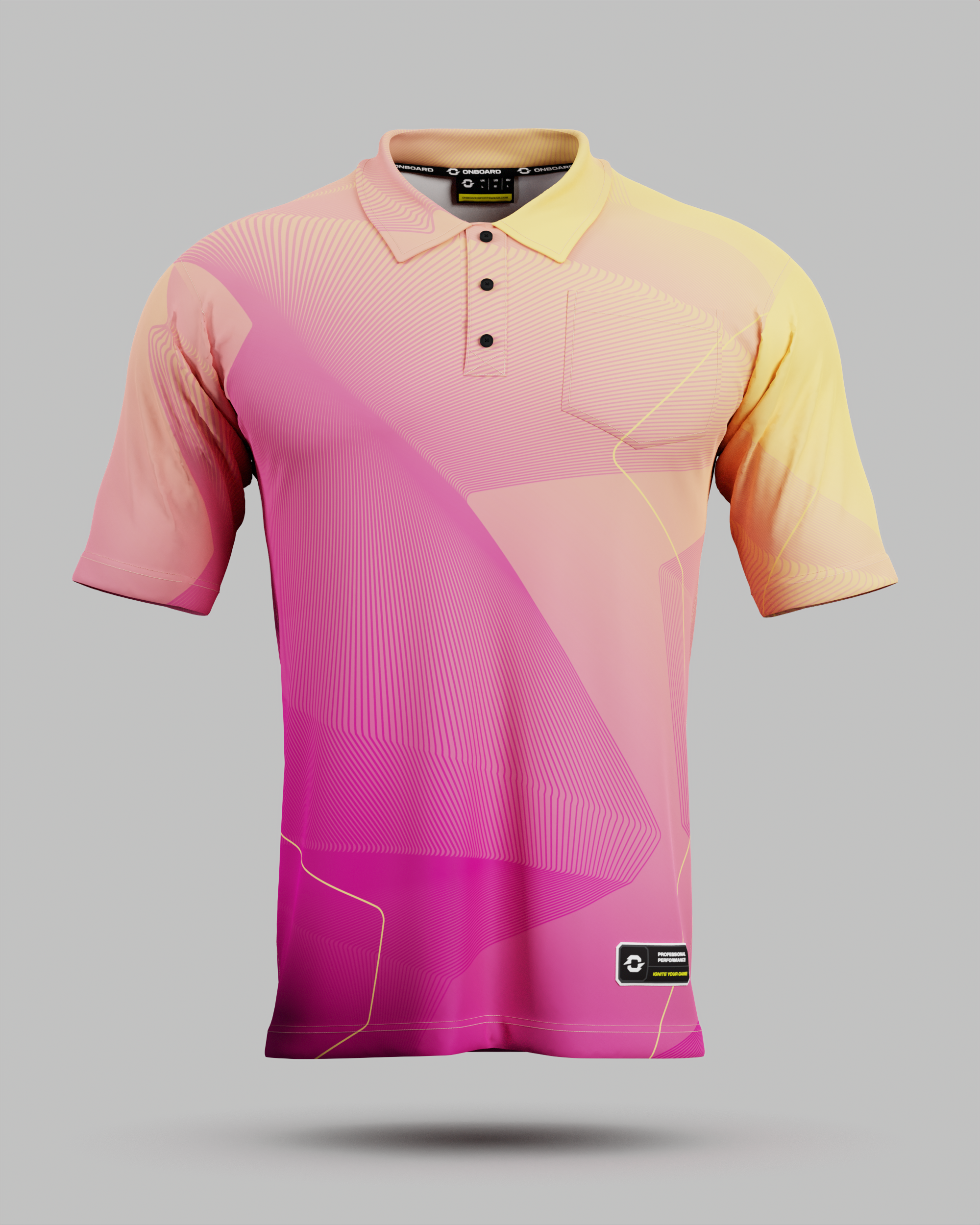 California 3 Button Polo Collar Jersey With Pocket