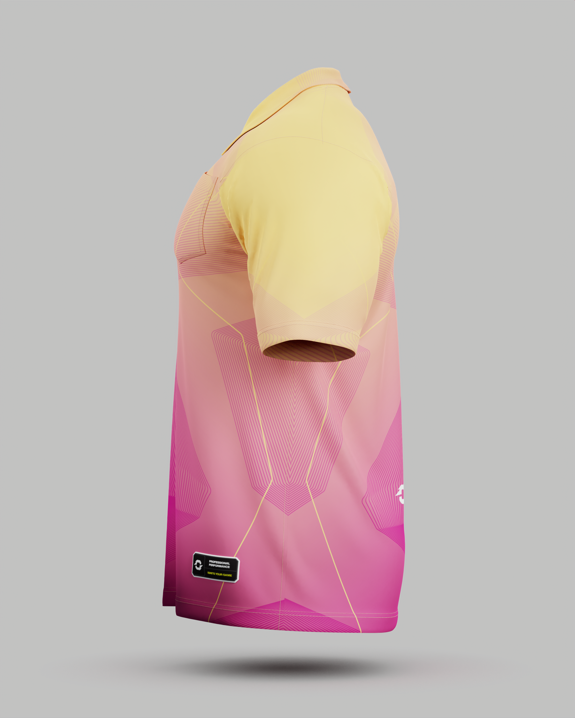California 3 Button Polo Collar Jersey With Pocket