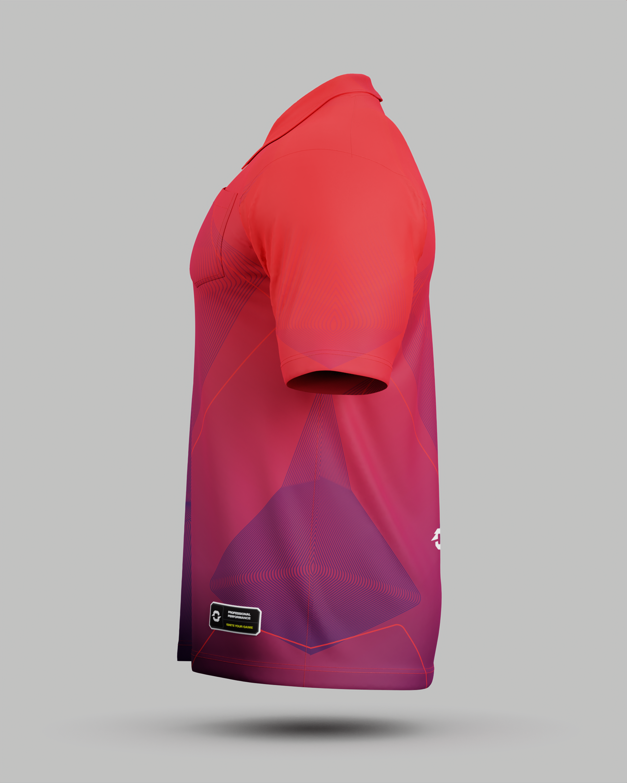 California 3 Button Polo Collar Jersey With Pocket