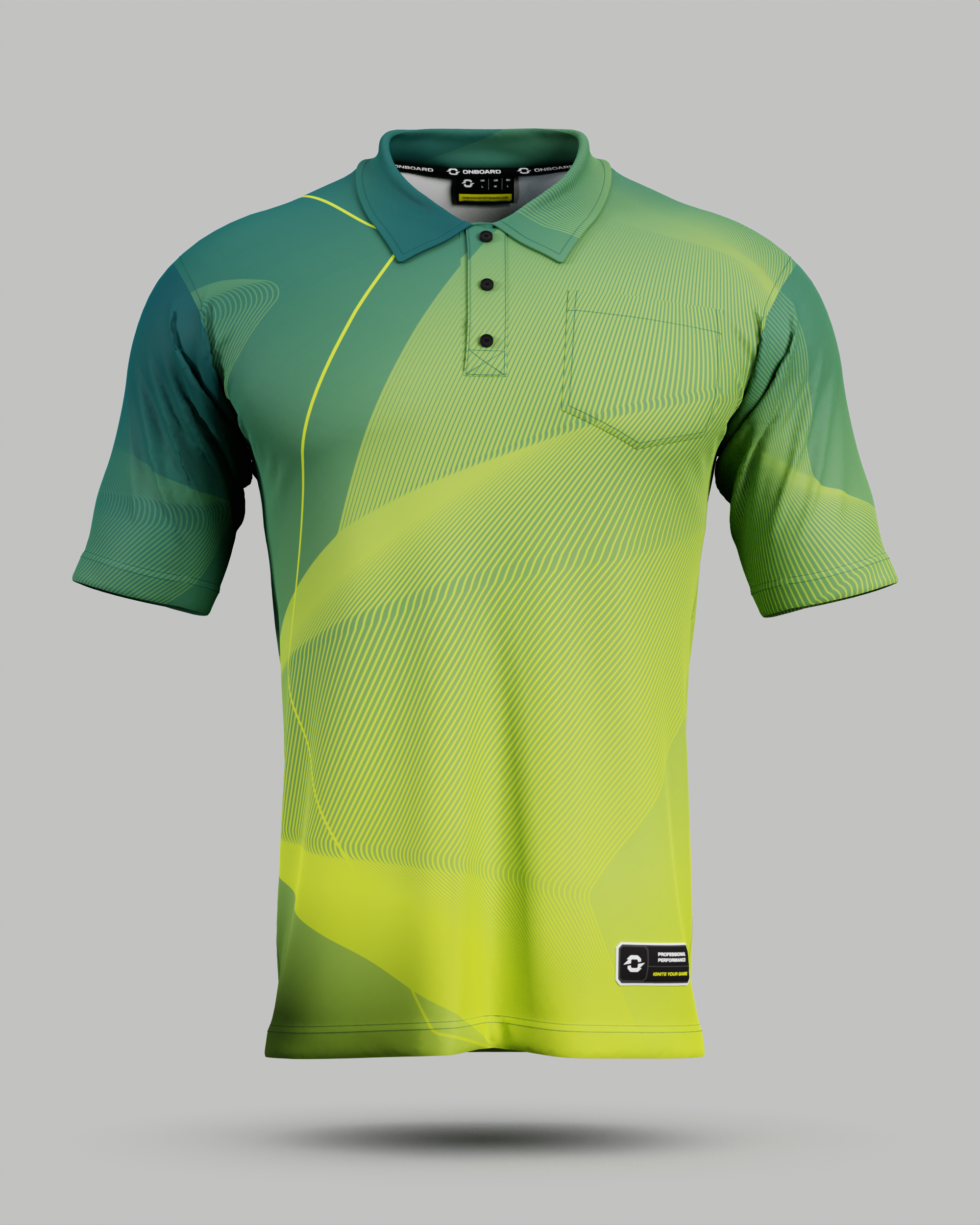 California 3 Button Polo Collar Jersey With Pocket