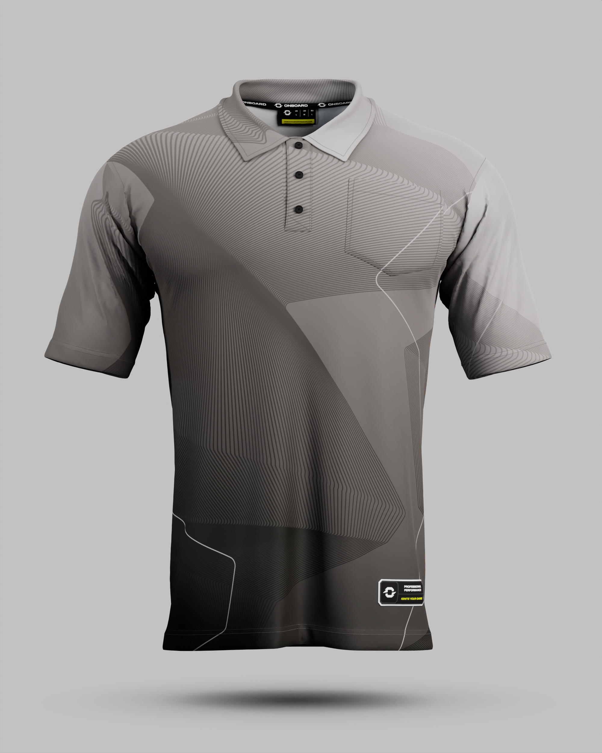 California 3 Button Polo Collar Jersey With Pocket