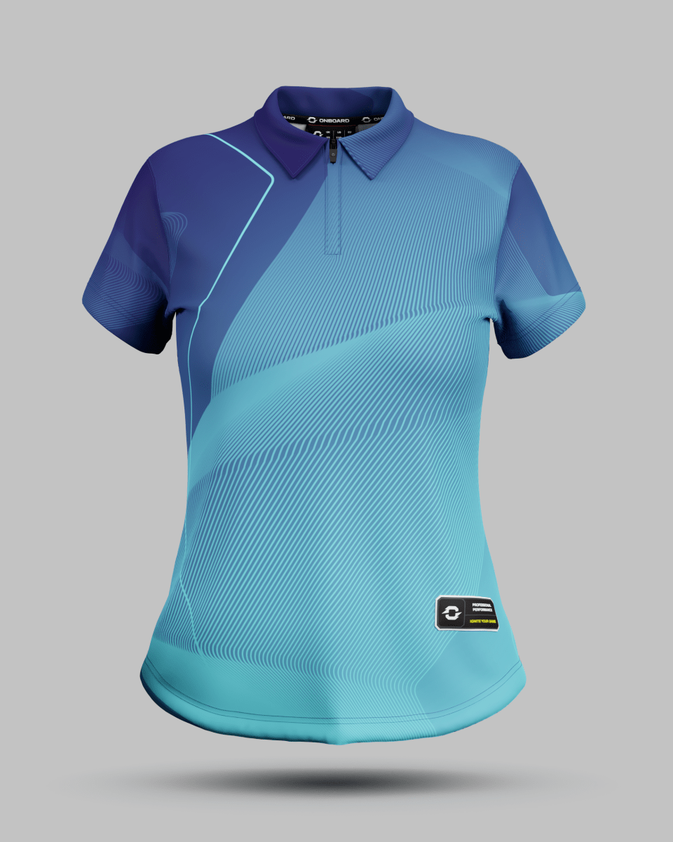 Womens California 1/4 Zip Polo Collar Jersey - Onboard Sportswear