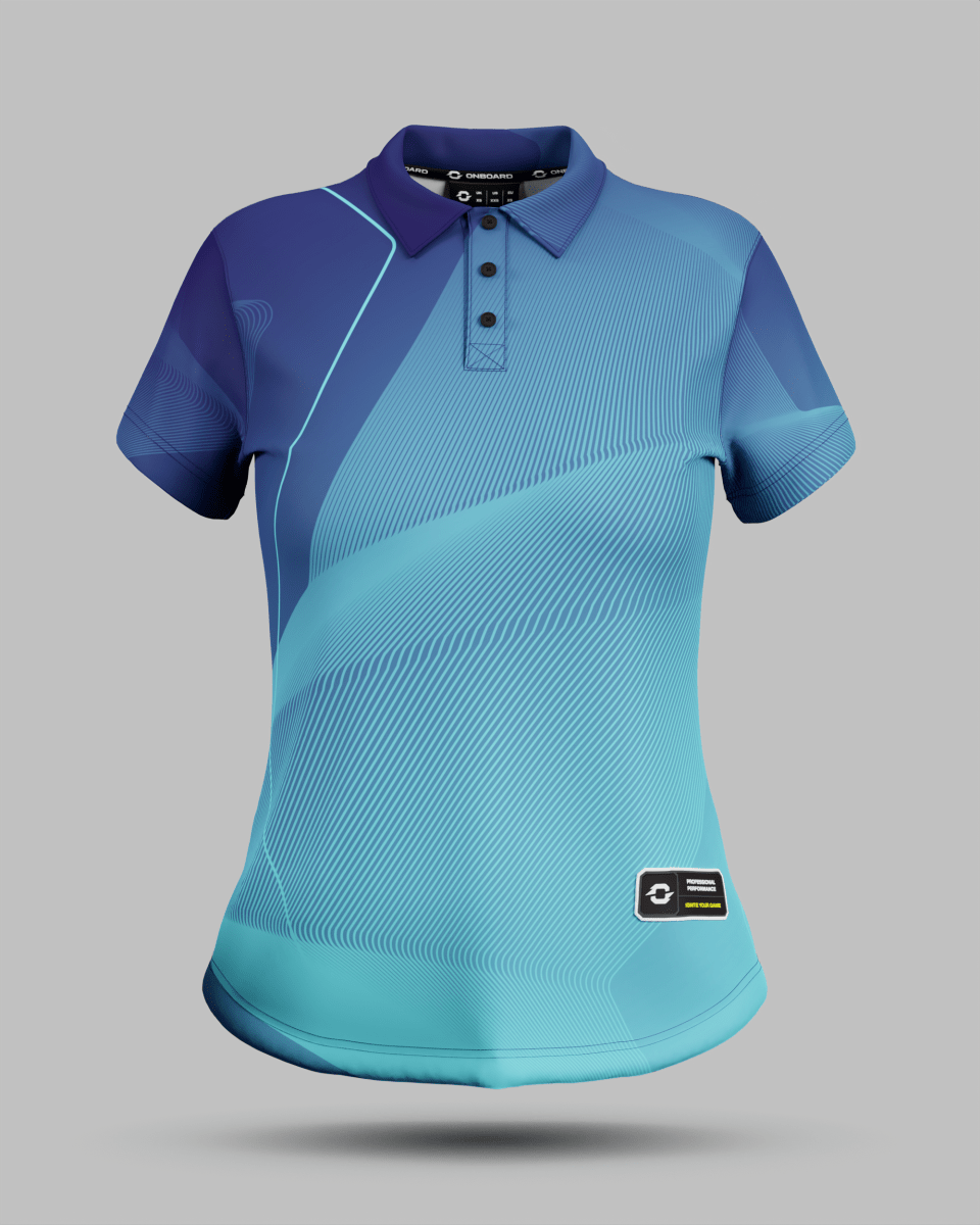 Womens California 3 Button Polo Collar Jersey - Onboard Sportswear