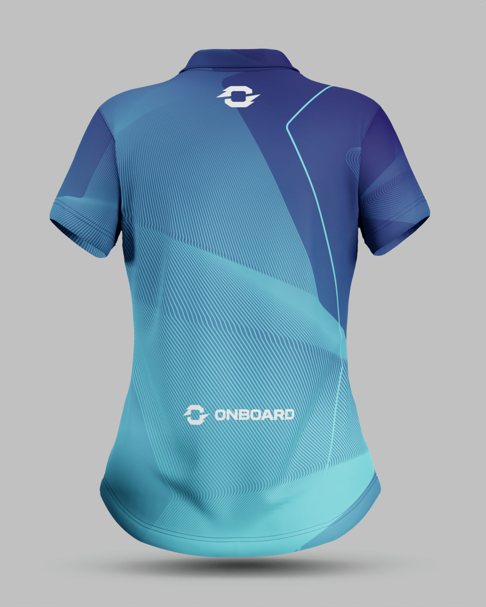 Womens California 3 Button Polo Collar Jersey - Onboard Sportswear