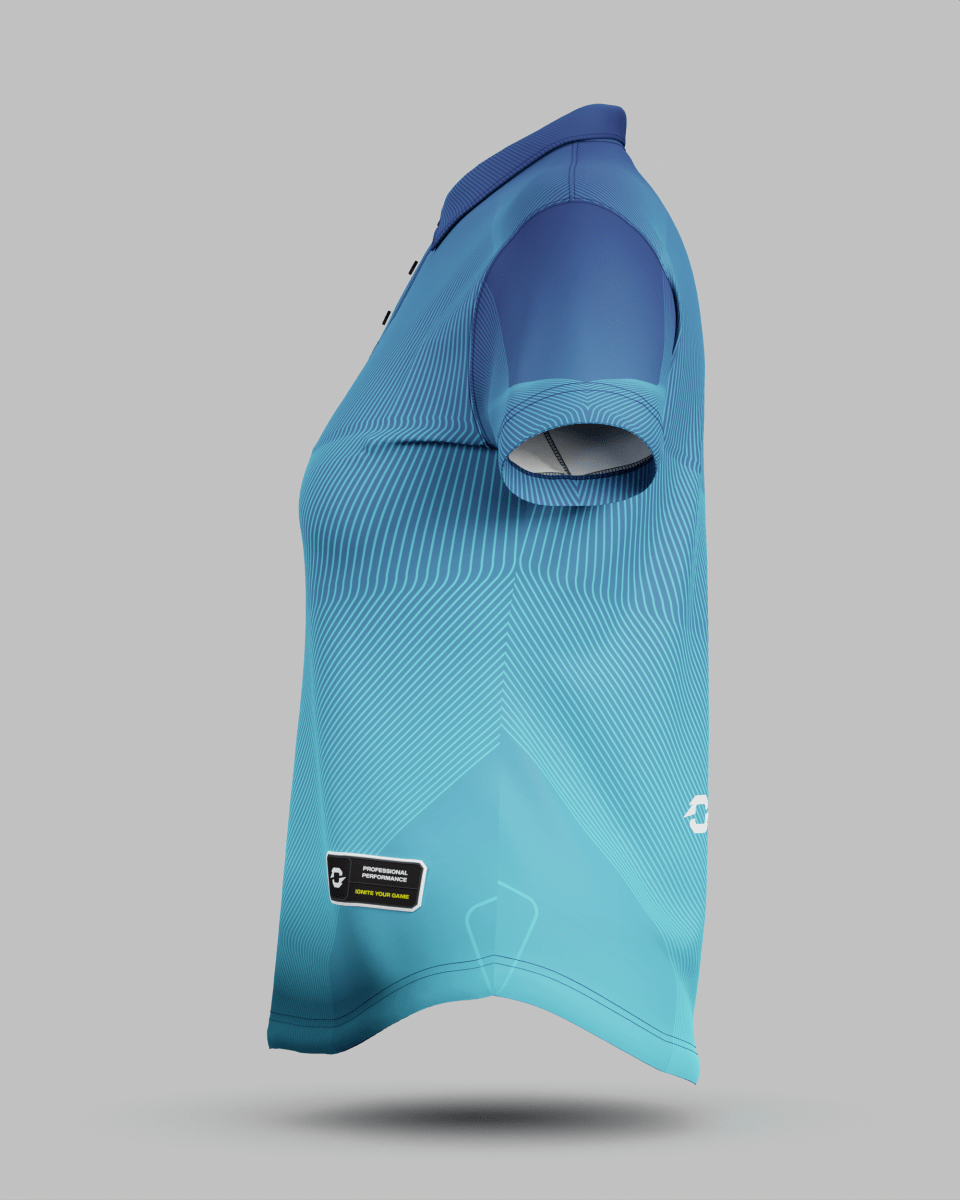 Womens California 3 Button Polo Collar Jersey - Onboard Sportswear