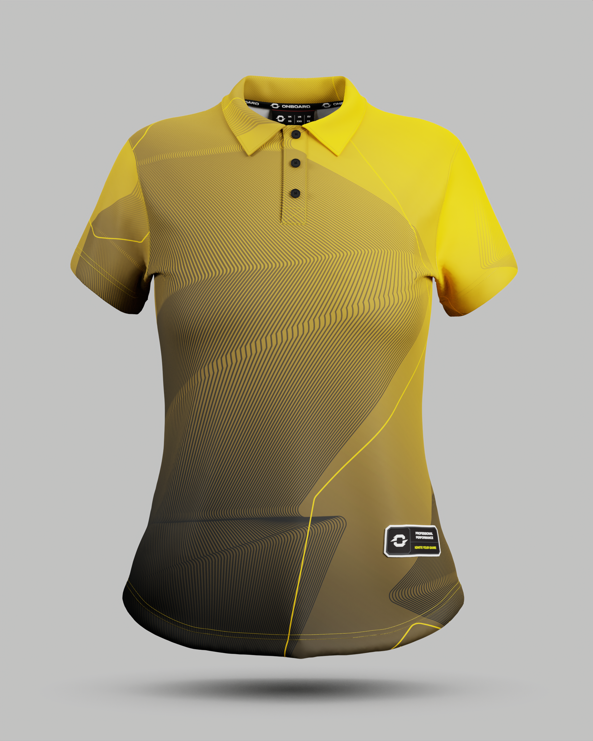 Womens California 3 Button Polo Collar Jersey