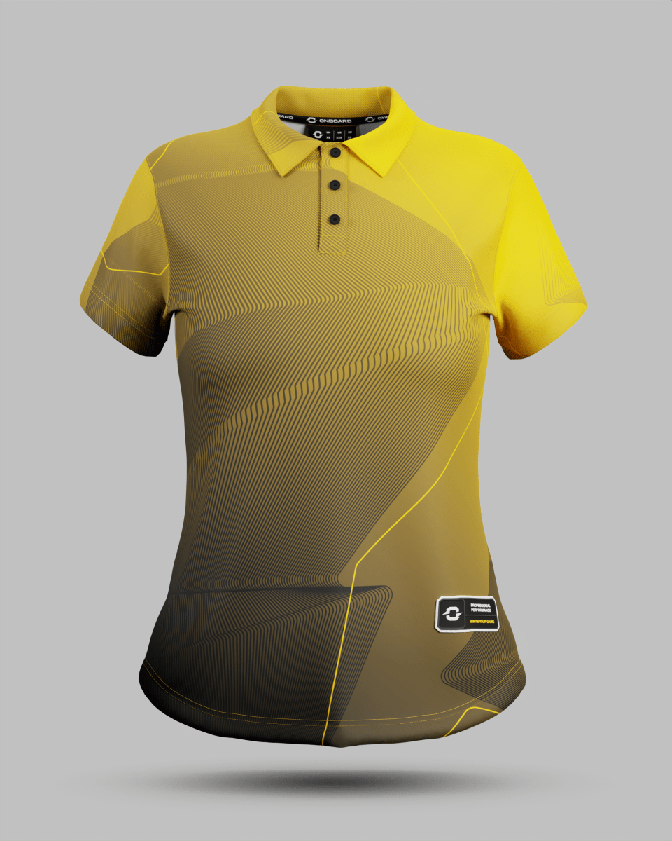 Womens California 3 Button Polo Collar Jersey - Onboard Sportswear