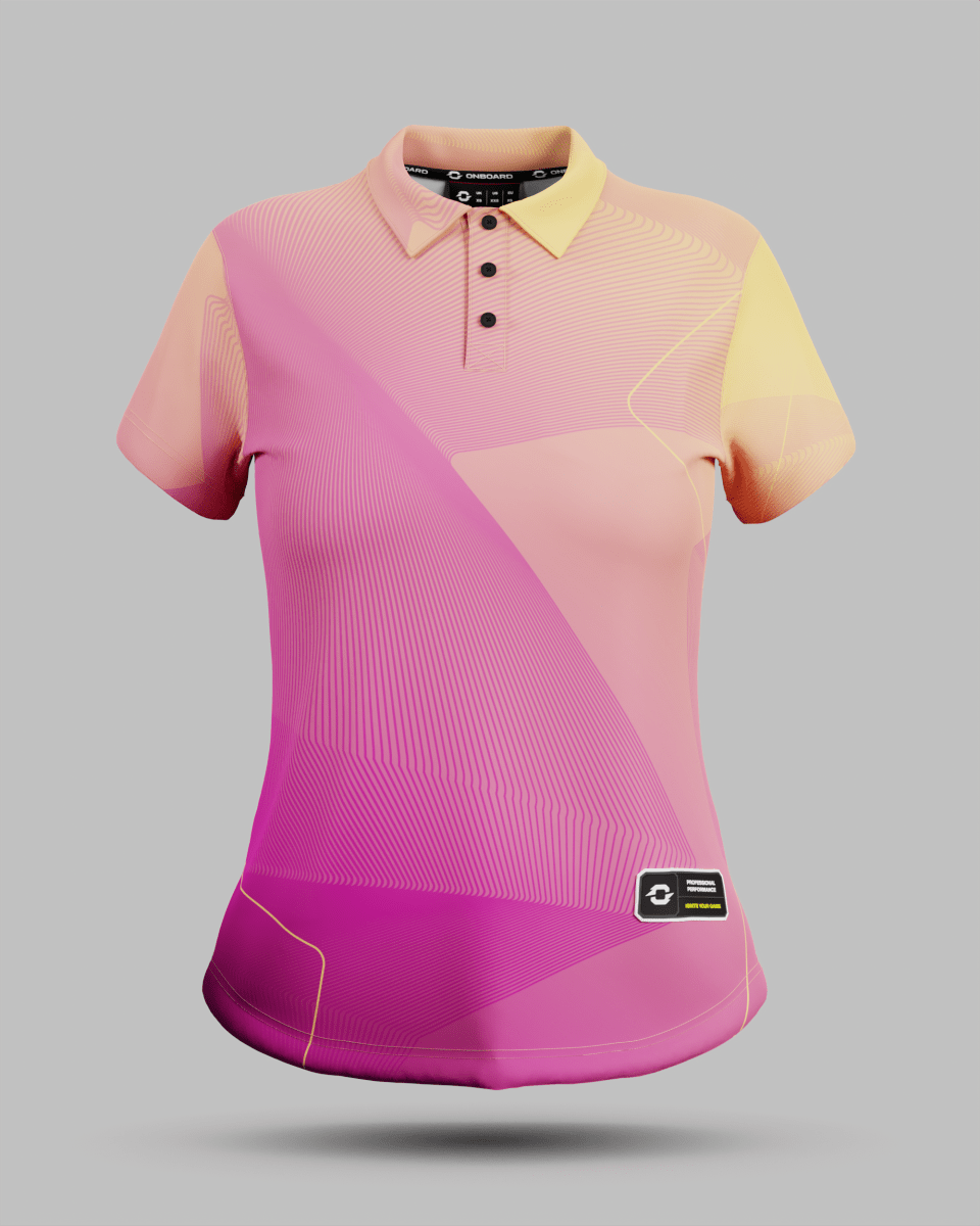 Womens California 3 Button Polo Collar Jersey - Onboard Sportswear