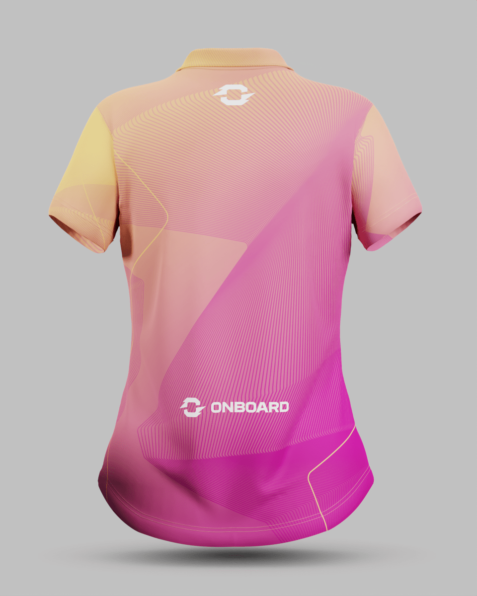 Womens California 3 Button Polo Collar Jersey - Onboard Sportswear