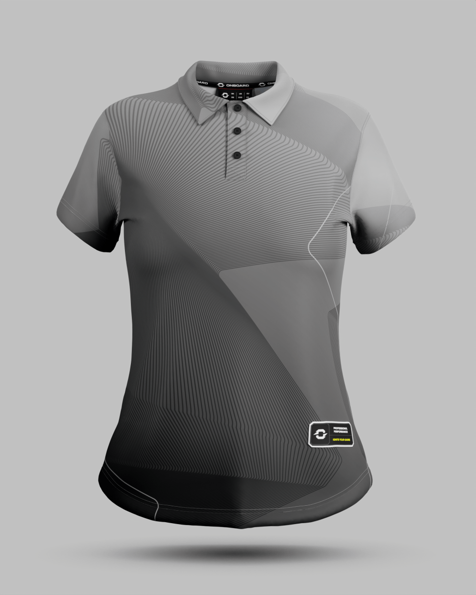 Womens California 3 Button Polo Collar Jersey - Onboard Sportswear